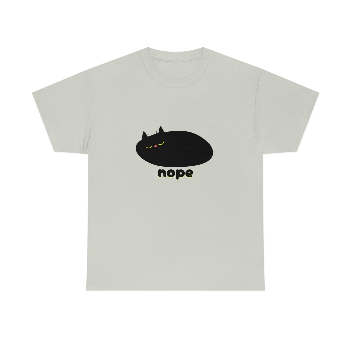 Nope Cat Unisex Cotton T-shirt