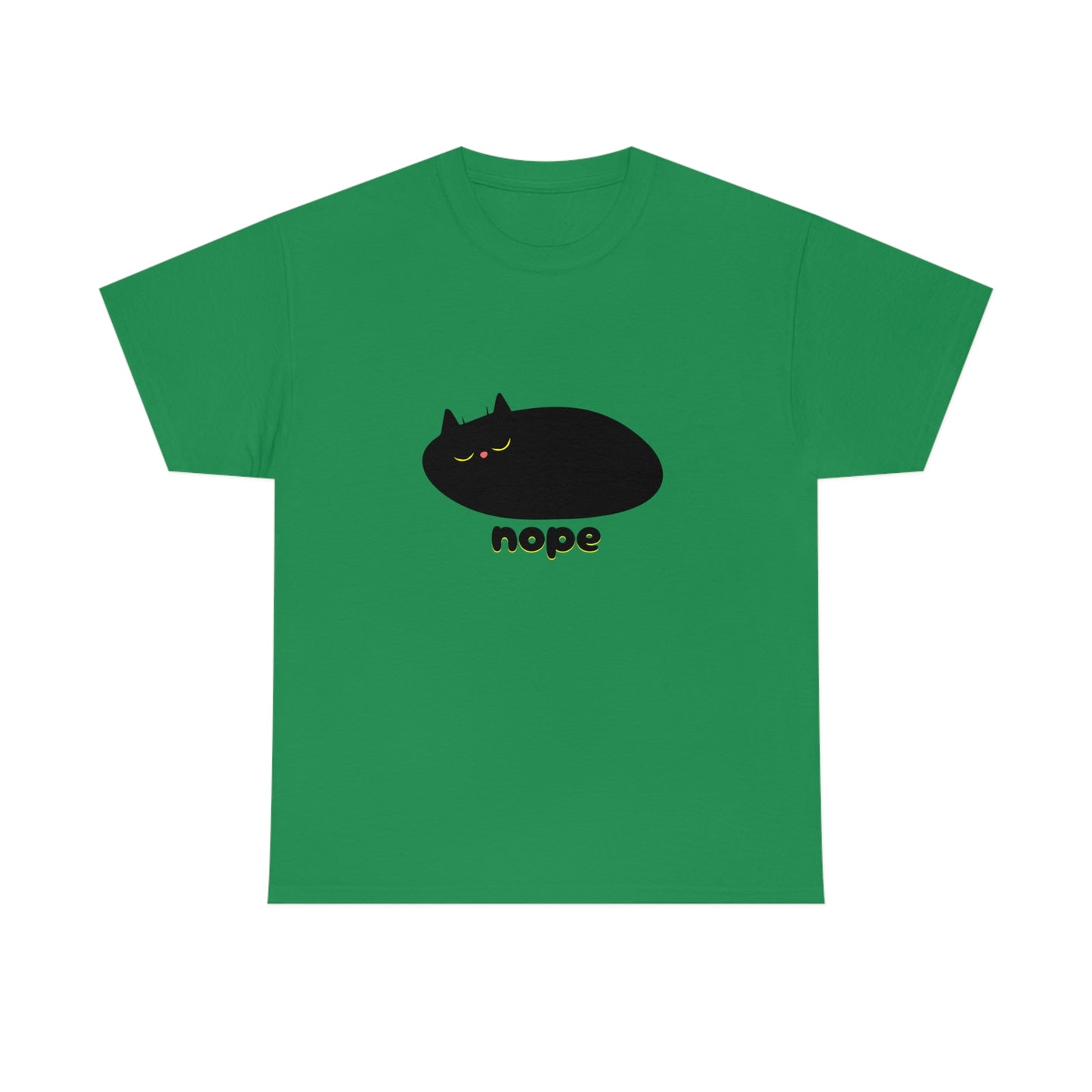 Nope Cat Unisex Cotton T-shirt