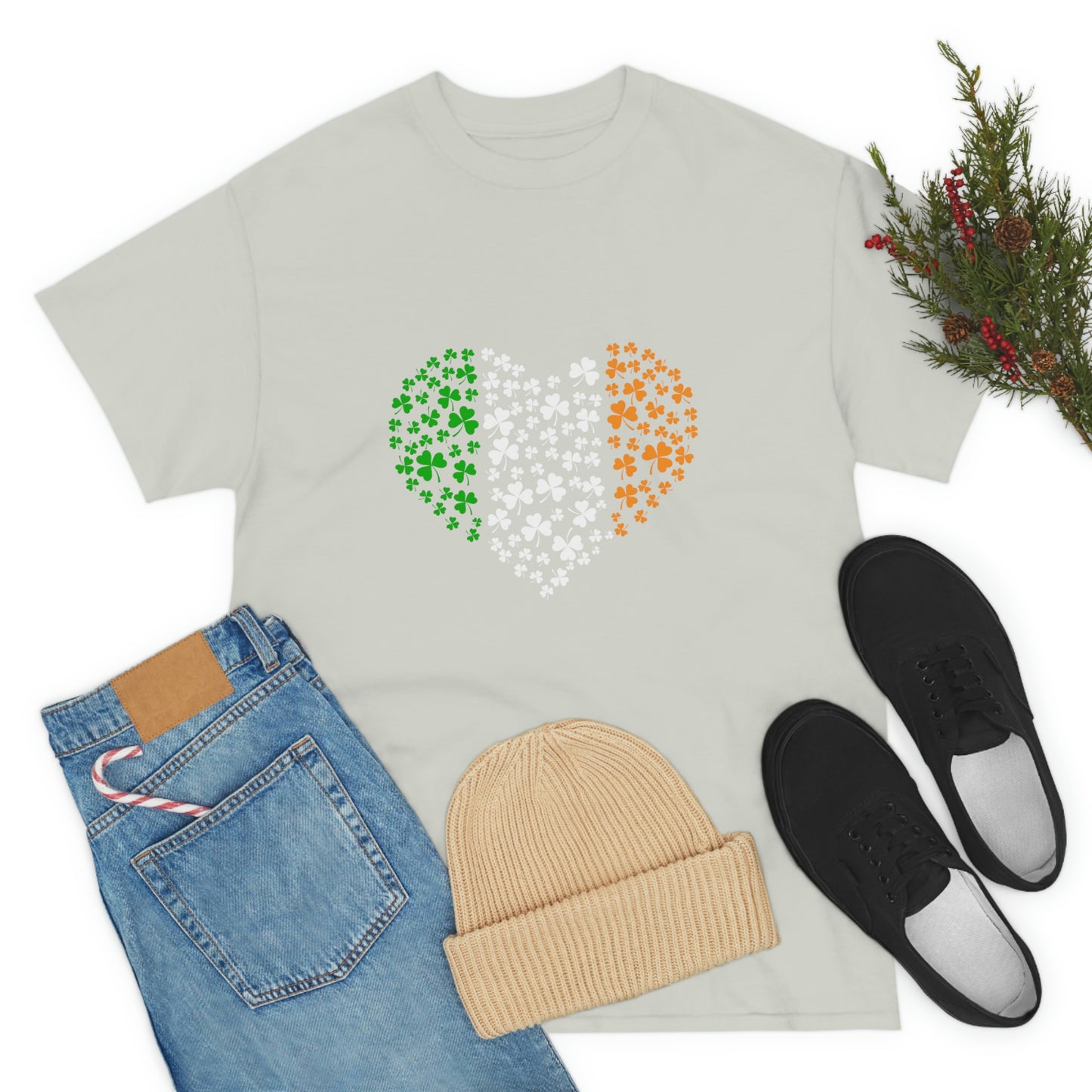 Irish Flag Hearts Unisex Cotton T-shirt