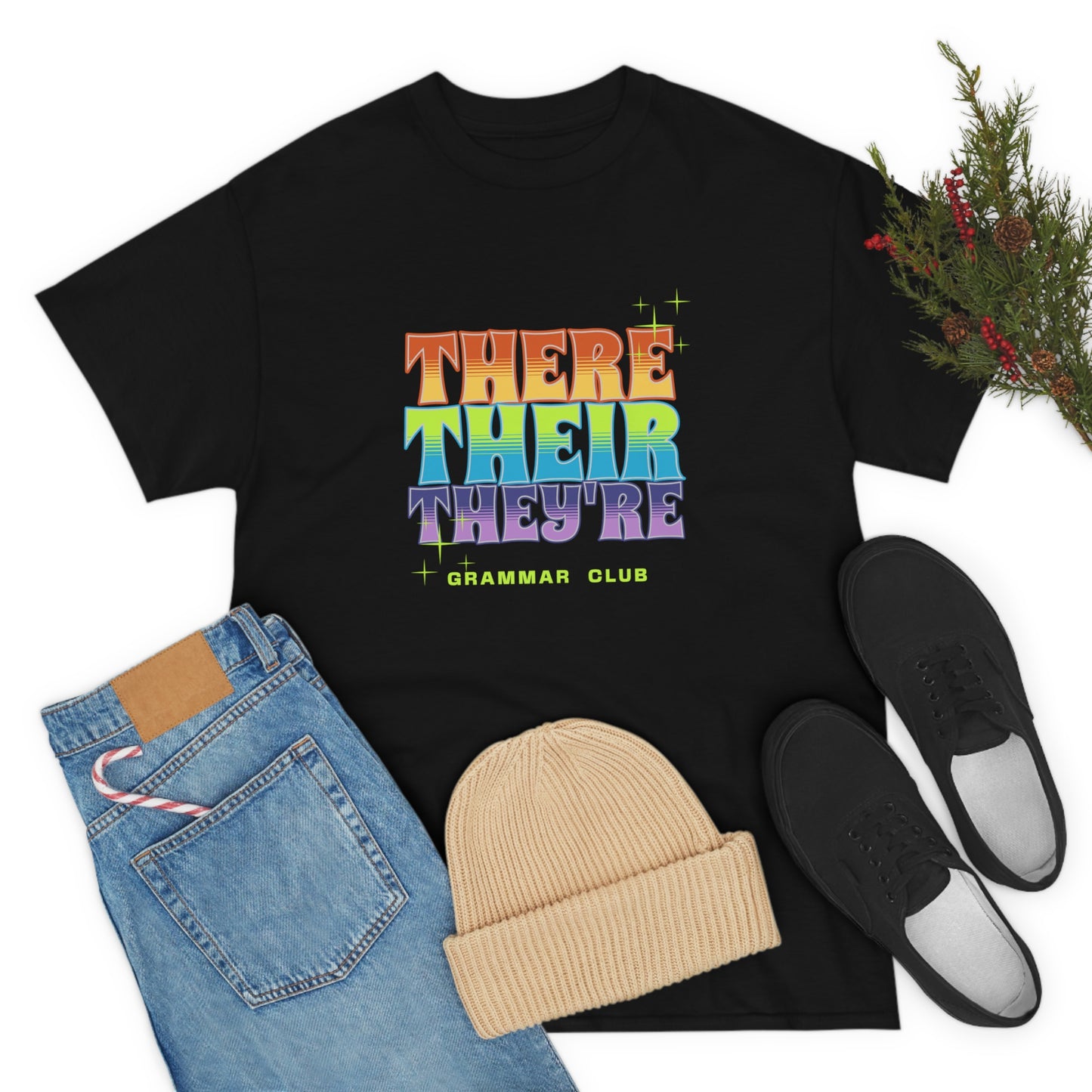 There Their They're Grammar Club Unisex Cotton T-shirt
