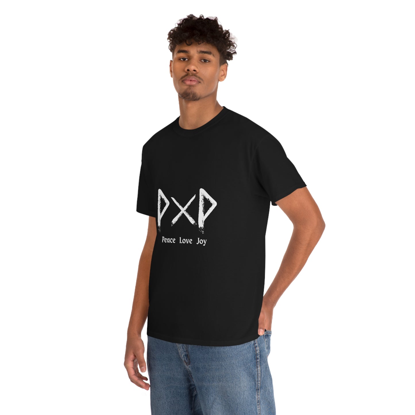 Peace Love Joy Dark Unisex Cotton T-shirt