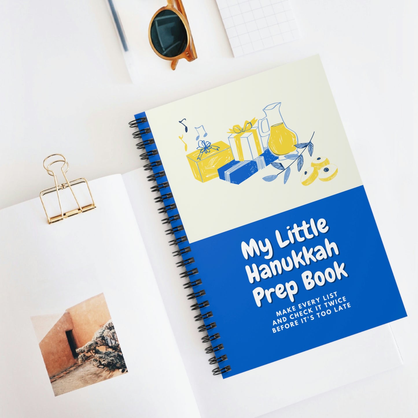Hanukkah Planner Spiral Notebook - Ruled Line