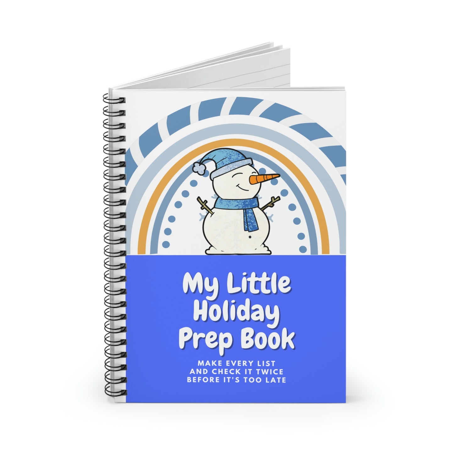 Holiday Planner Spiral Notebook - Ruled Line