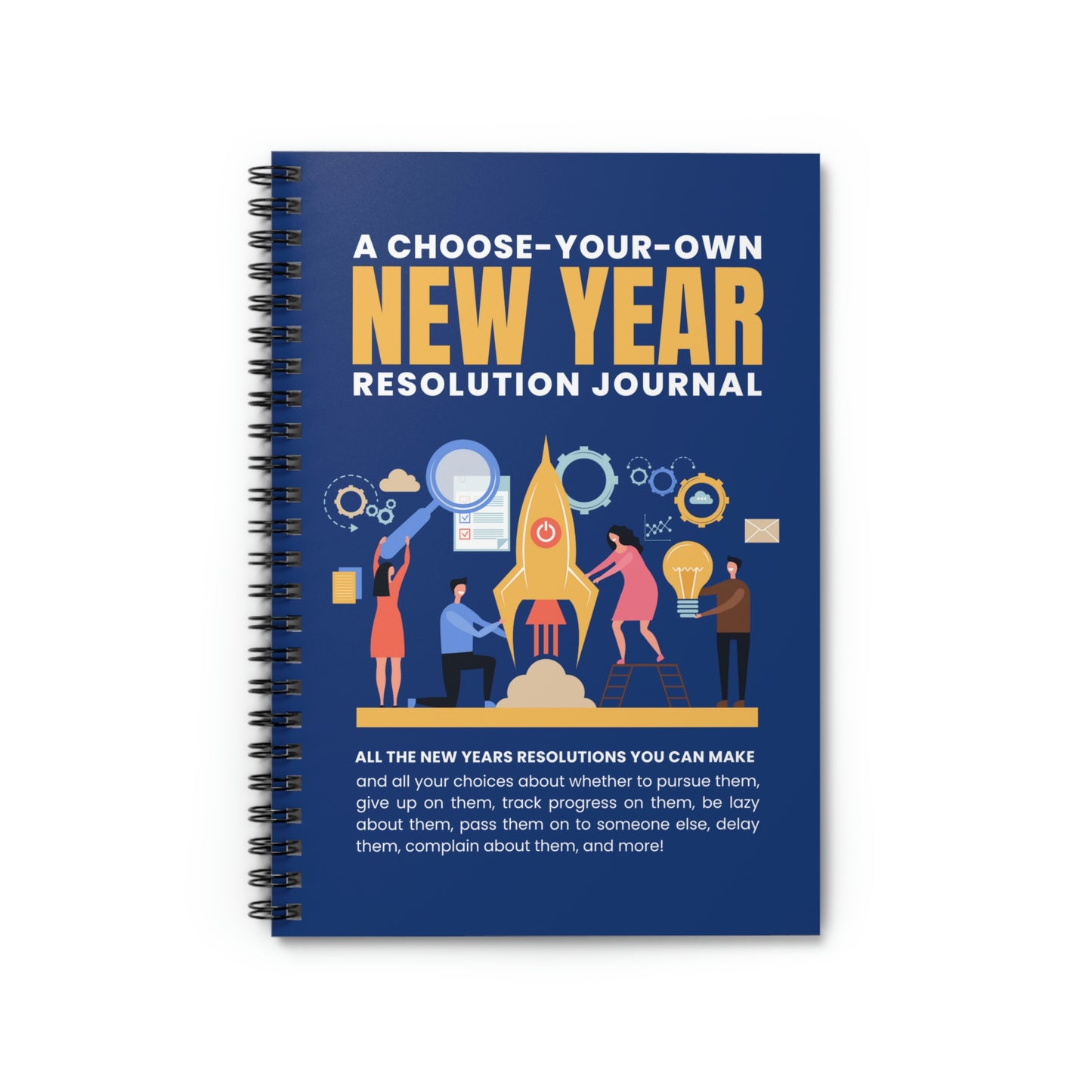 New Year Resolution Spiral Notebook - Ruled Line