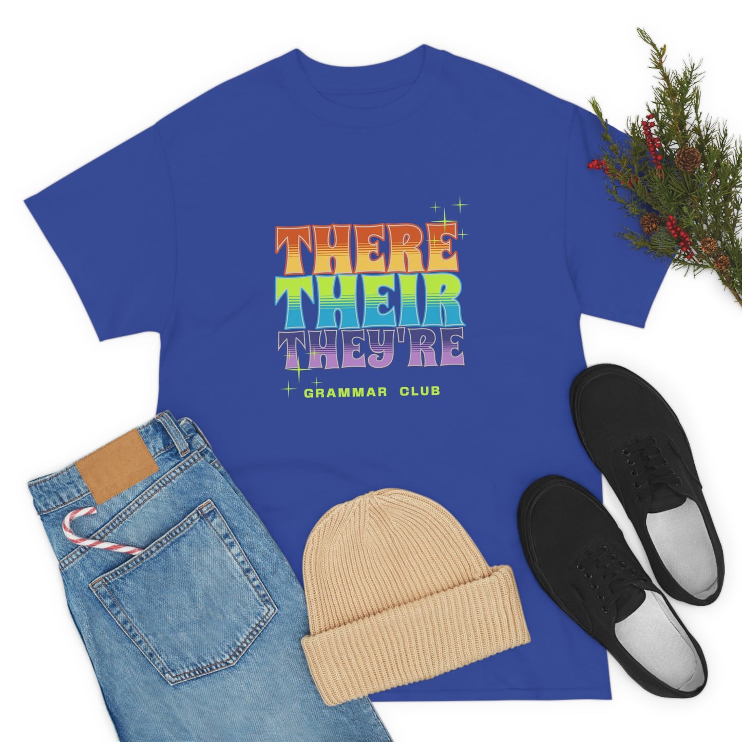 There Their They're Grammar Club Unisex Cotton T-shirt
