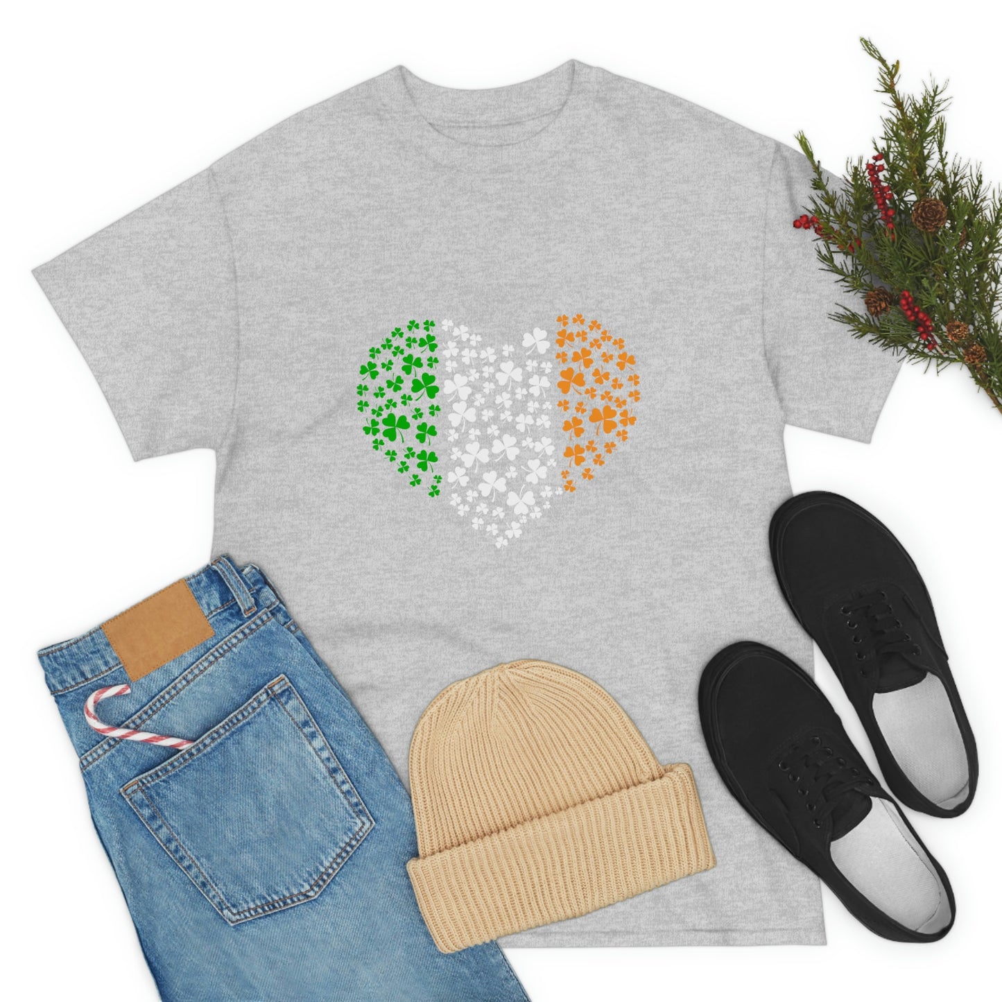 Irish Flag Hearts Unisex Cotton T-shirt
