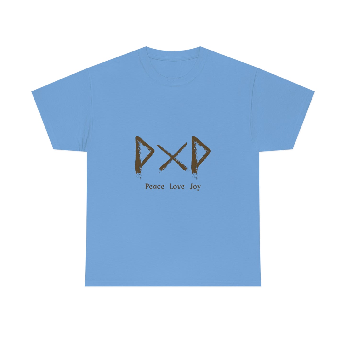 Peace Love Joy Runes Light Unisex Cotton T-shirt