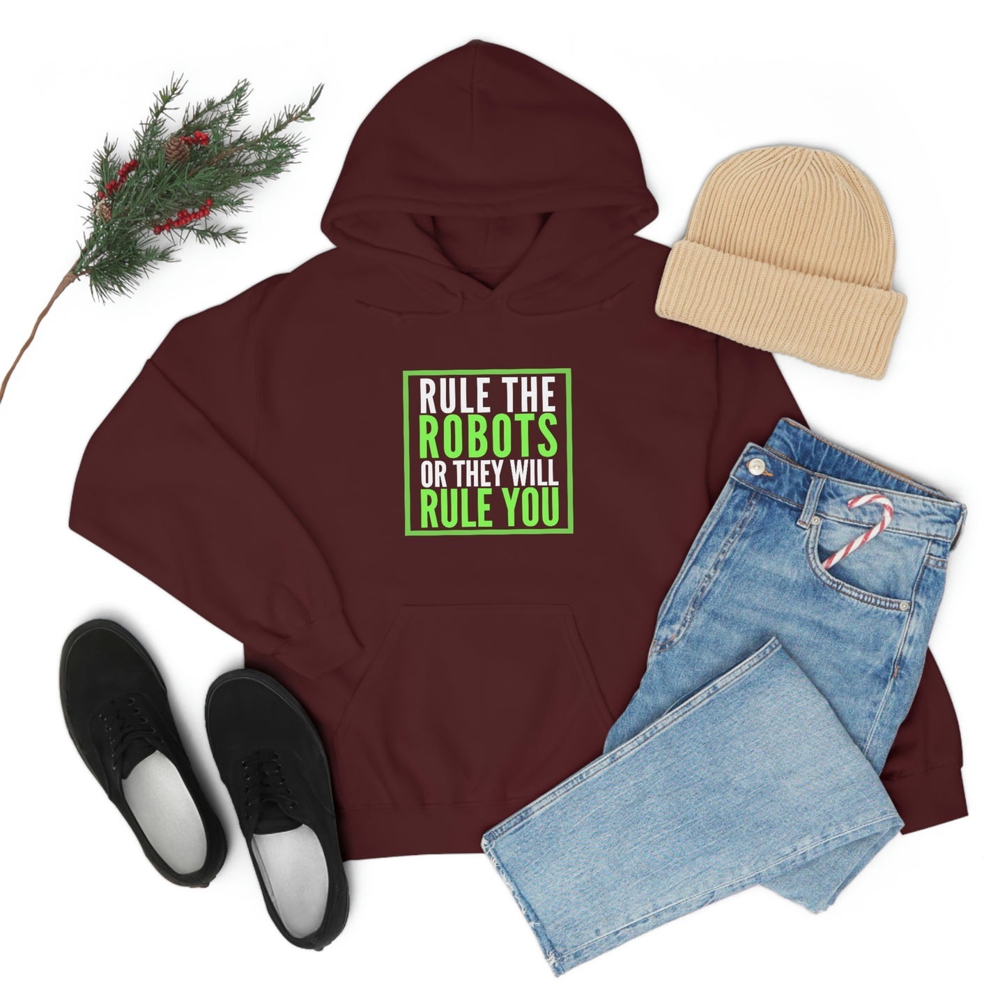 Rule the Robots Unisex Hooded Sweatshirt