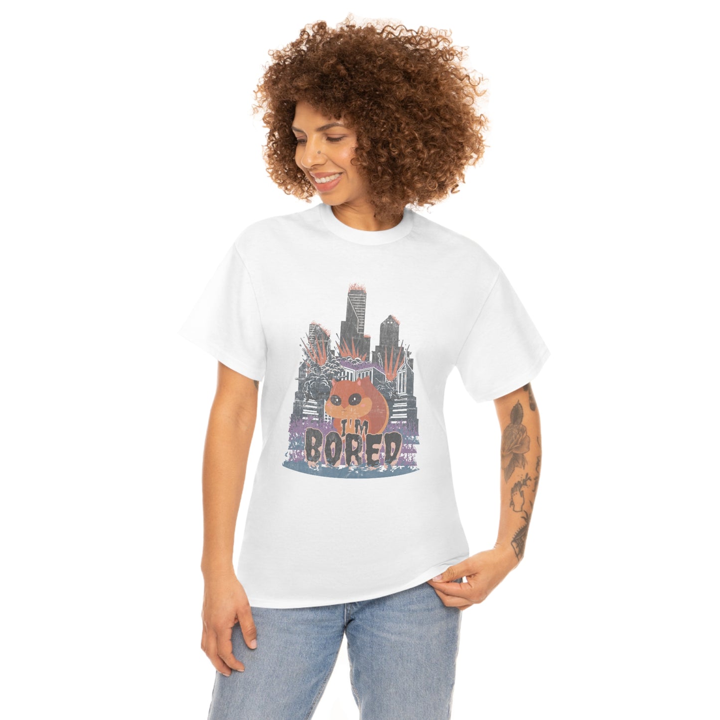 Bored Squirrel Unisex Cotton T-shirt