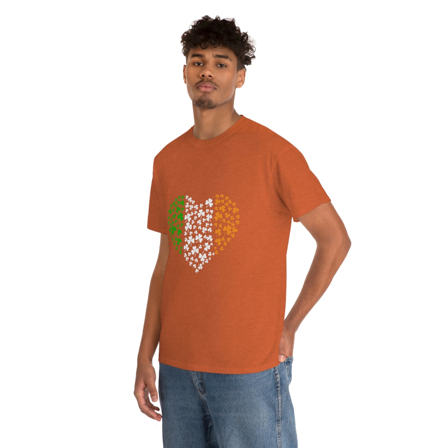 Irish Flag Hearts Unisex Cotton T-shirt