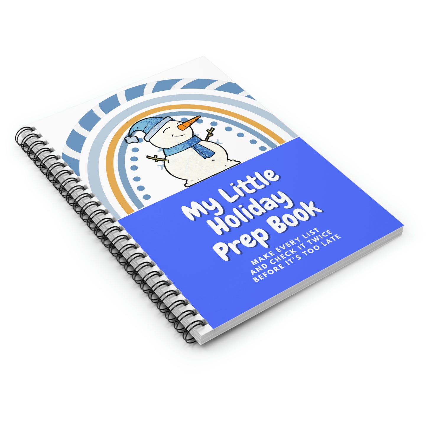 Holiday Planner Spiral Notebook - Ruled Line