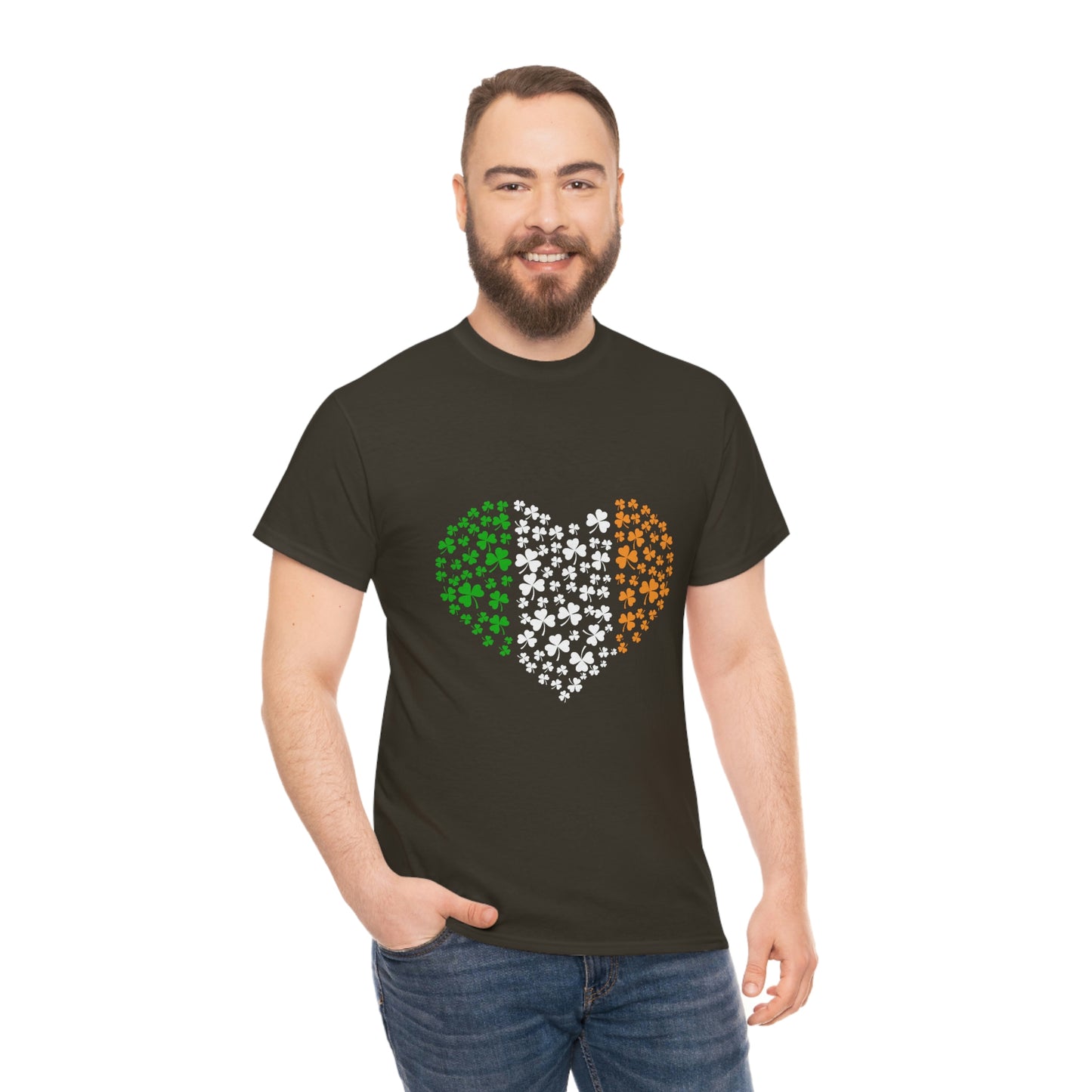 Irish Flag Hearts Unisex Cotton T-shirt