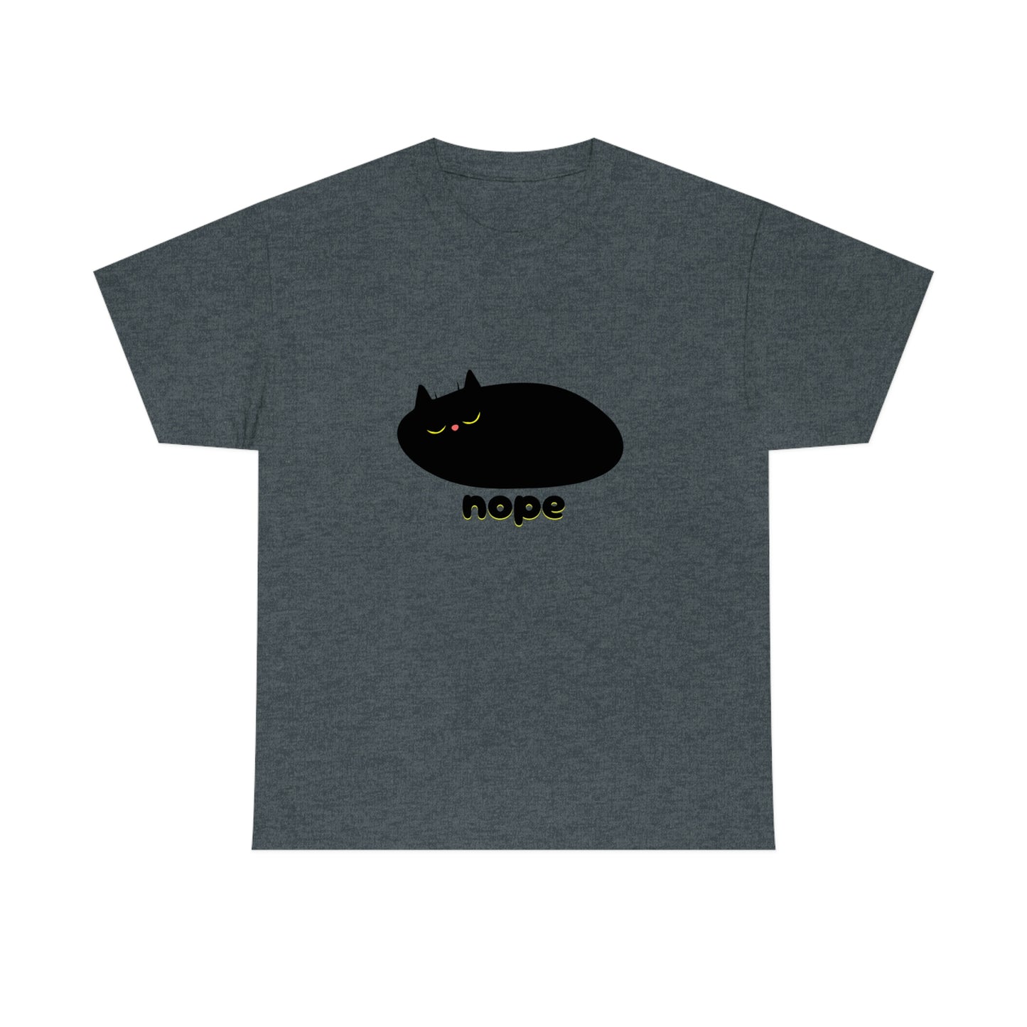 Nope Cat Unisex Cotton T-shirt