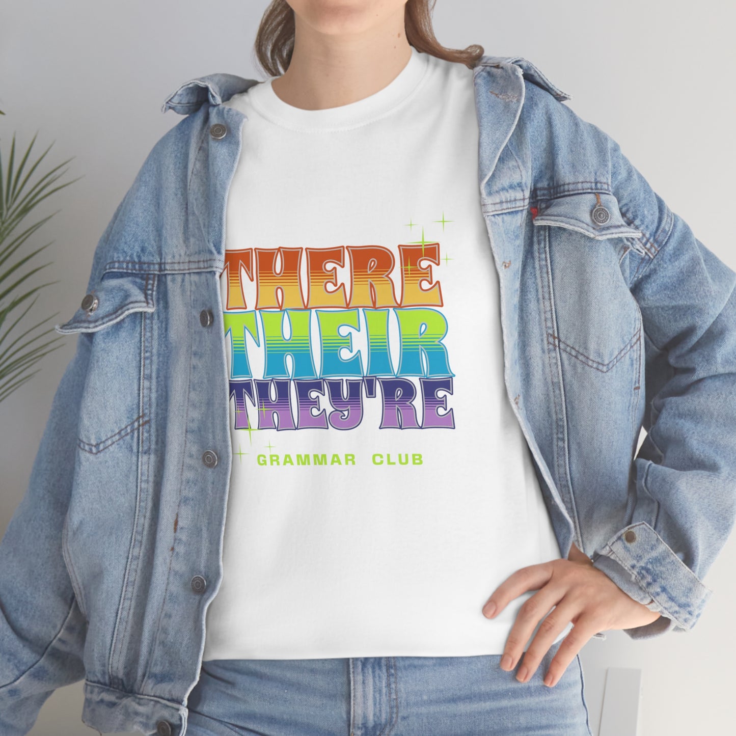 There Their They're Grammar Club Unisex Cotton T-shirt