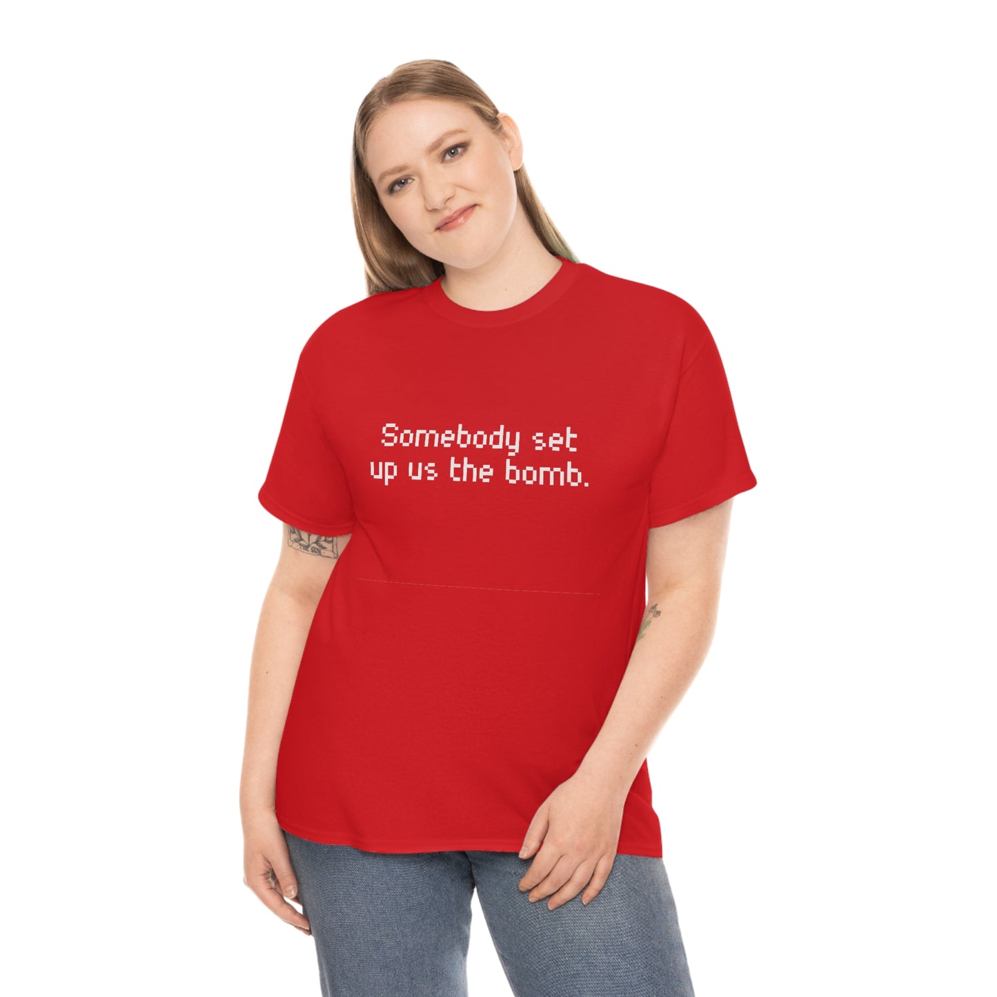 Set Up Us the Bomb Unisex Cotton T-shirt