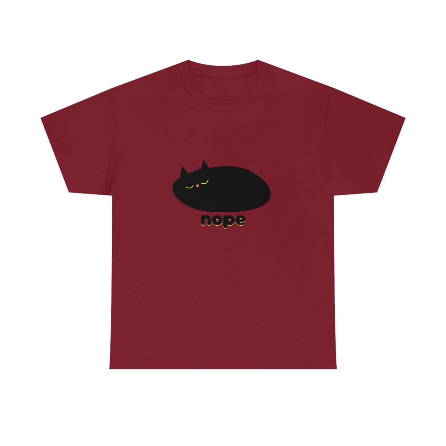 Nope Cat Unisex Cotton T-shirt
