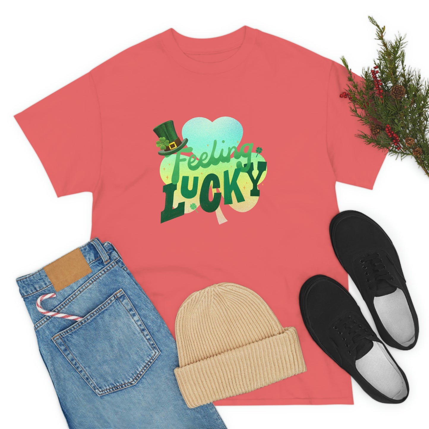Feeling Lucky Unisex Cotton T-shirt