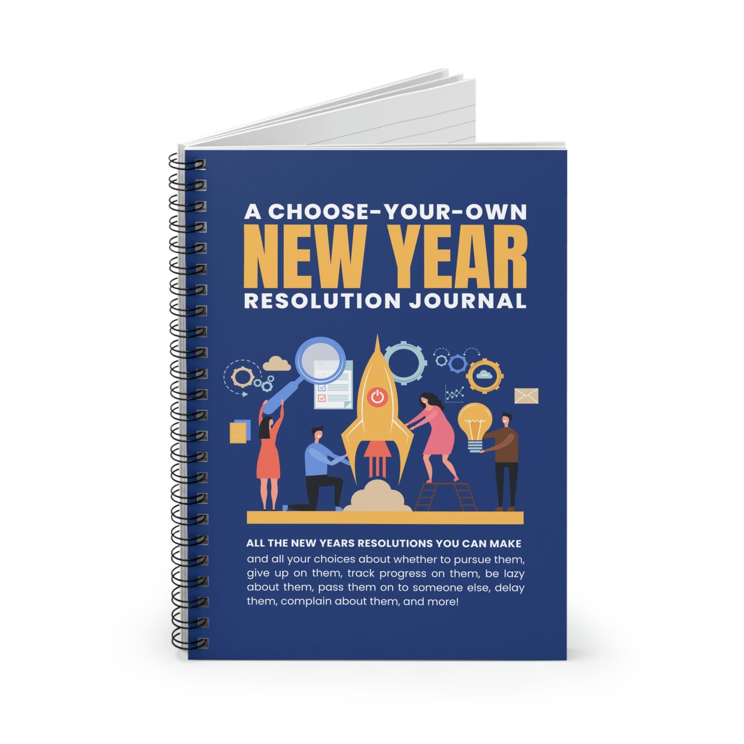 New Year Resolution Spiral Notebook - Ruled Line