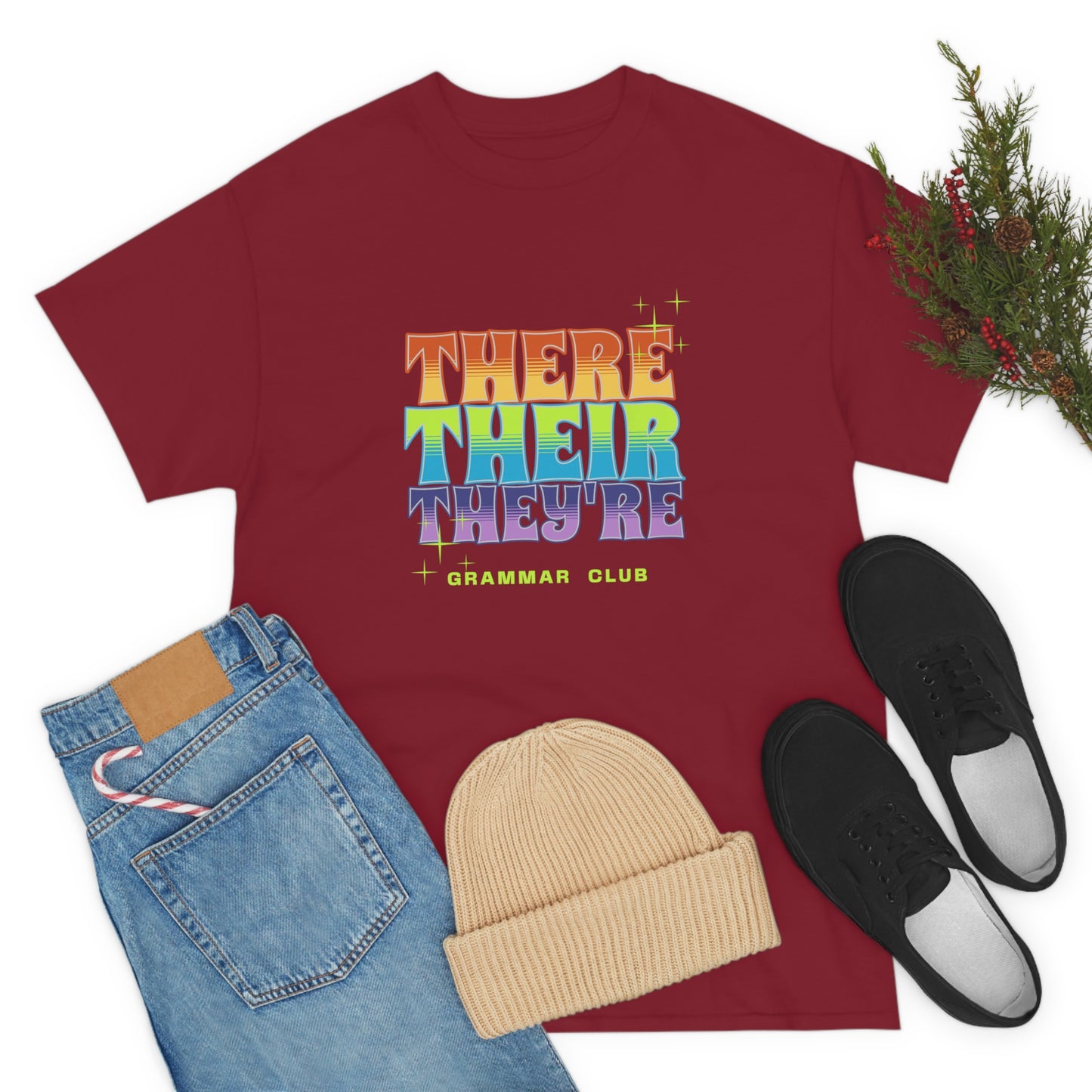 There Their They're Grammar Club Unisex Cotton T-shirt