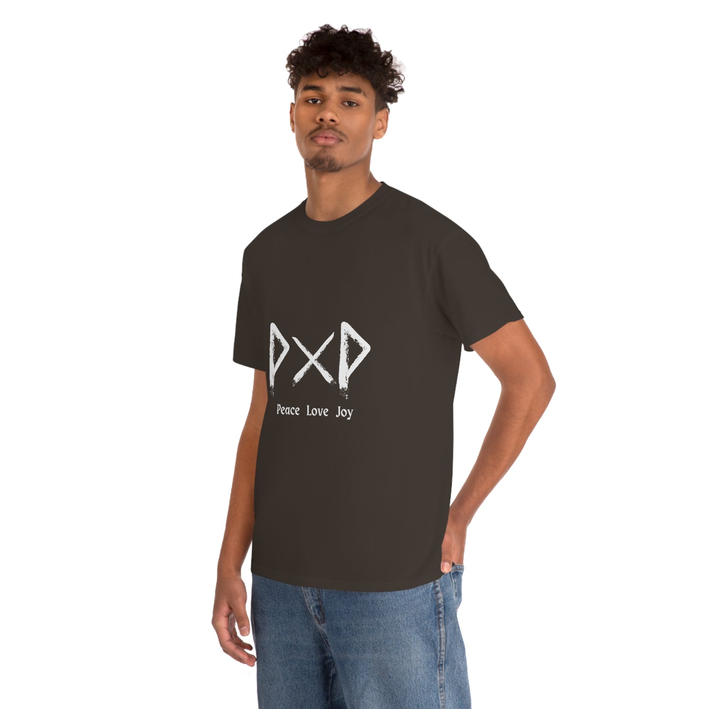 Peace Love Joy Dark Unisex Cotton T-shirt