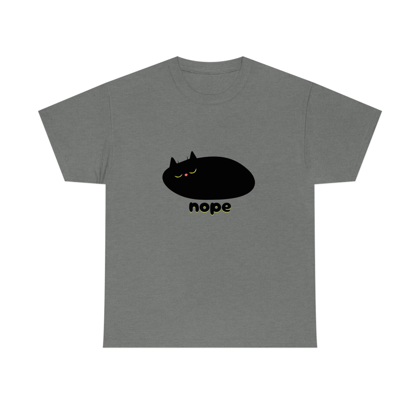 Nope Cat Unisex Cotton T-shirt