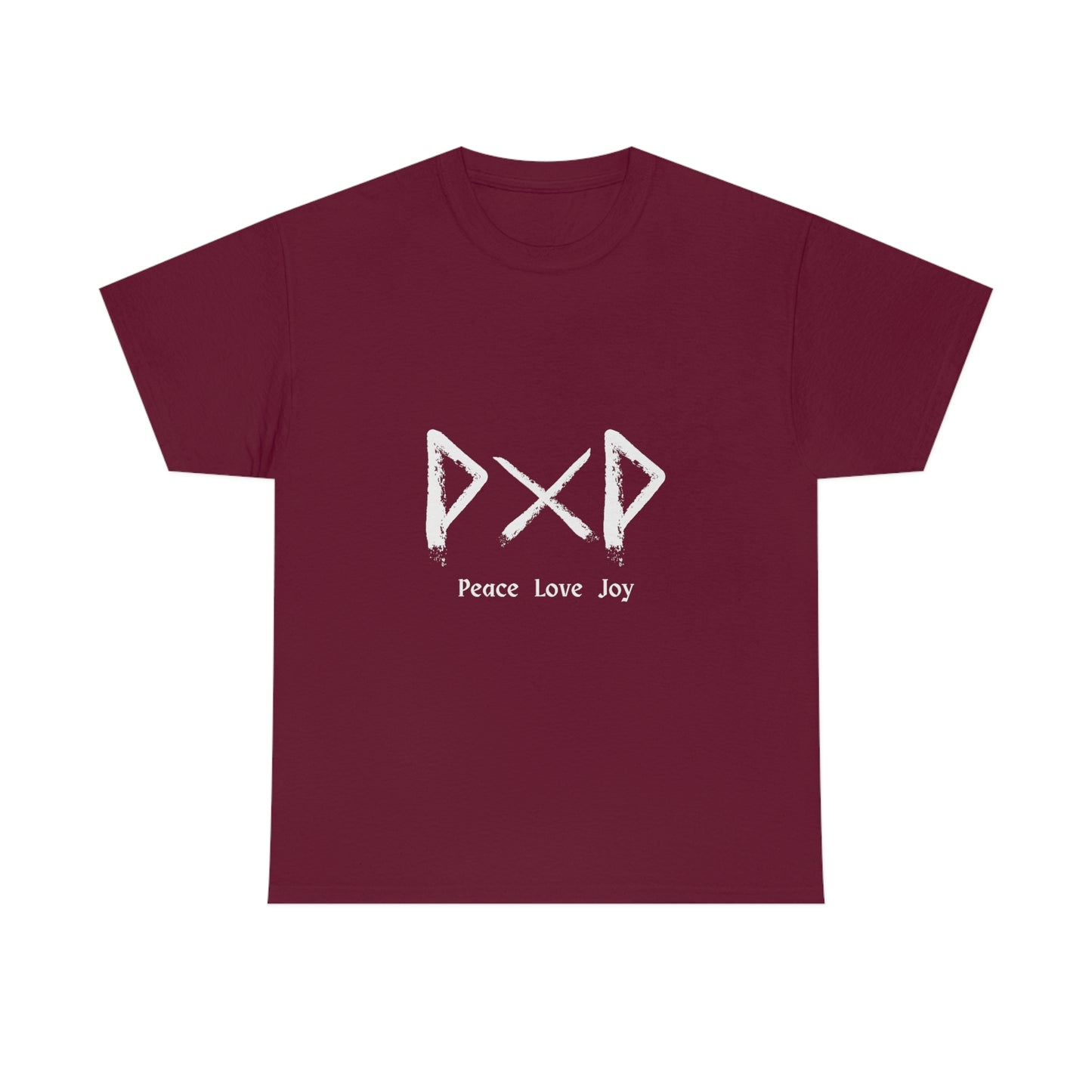 Peace Love Joy Dark Unisex Cotton T-shirt