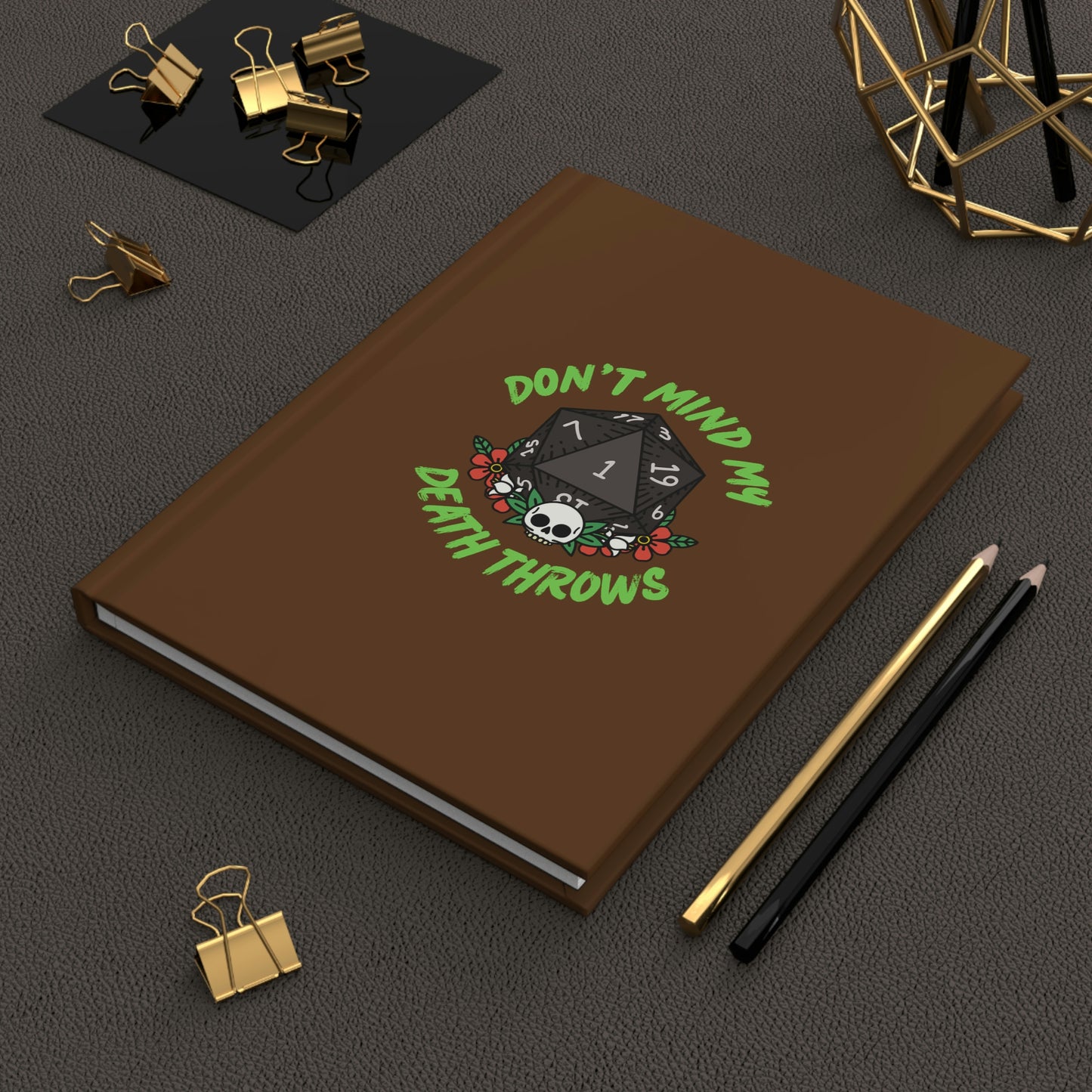 Death Throws Hardcover Journal Matte