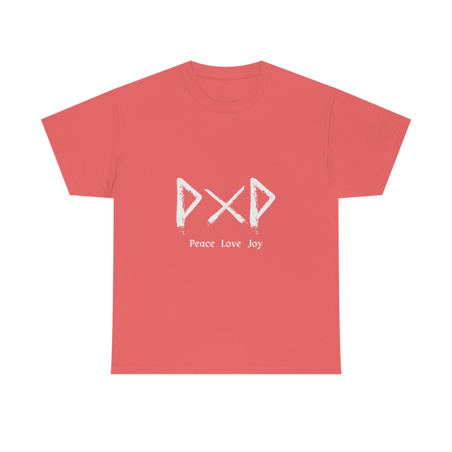 Peace Love Joy Futhark Unisex Cotton T-shirt
