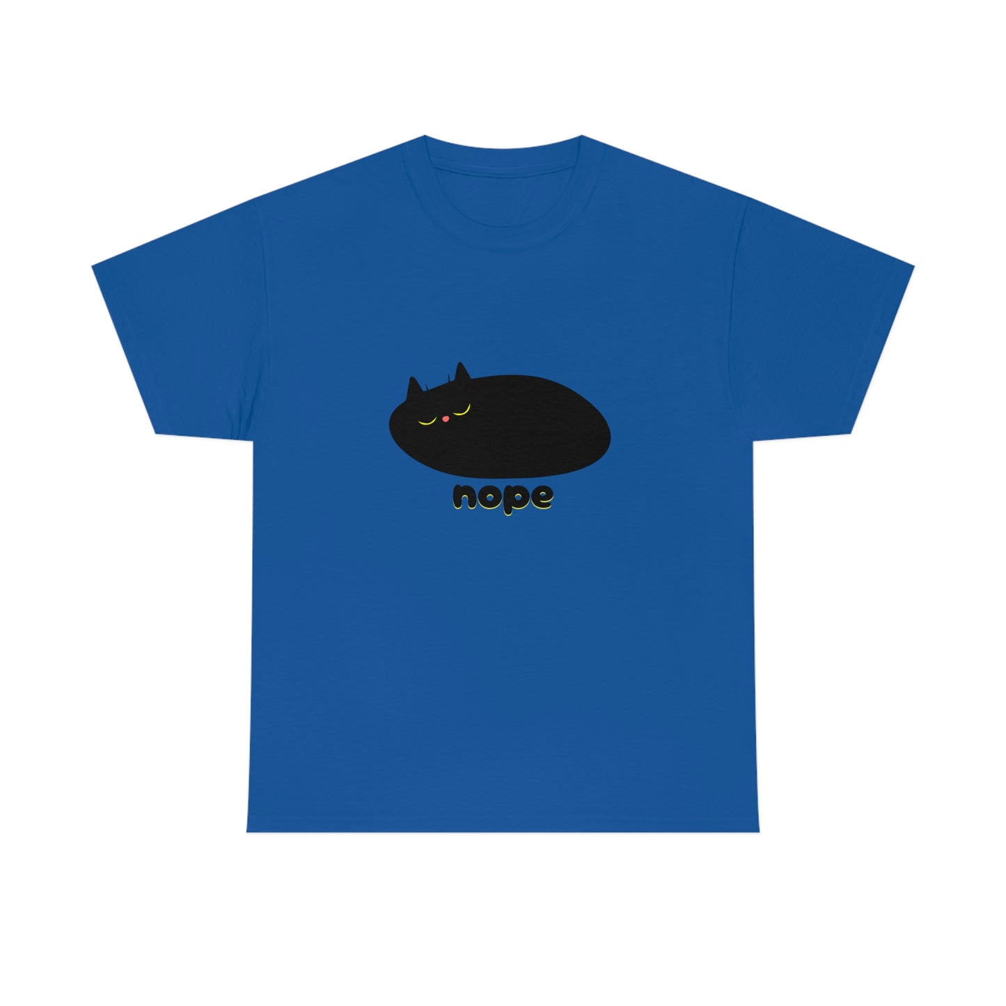 Nope Cat Unisex Cotton T-shirt