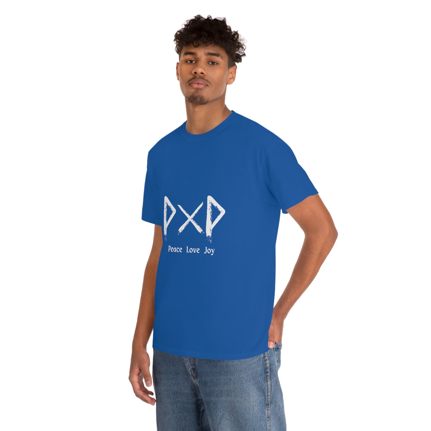 Peace Love Joy Dark Unisex Cotton T-shirt