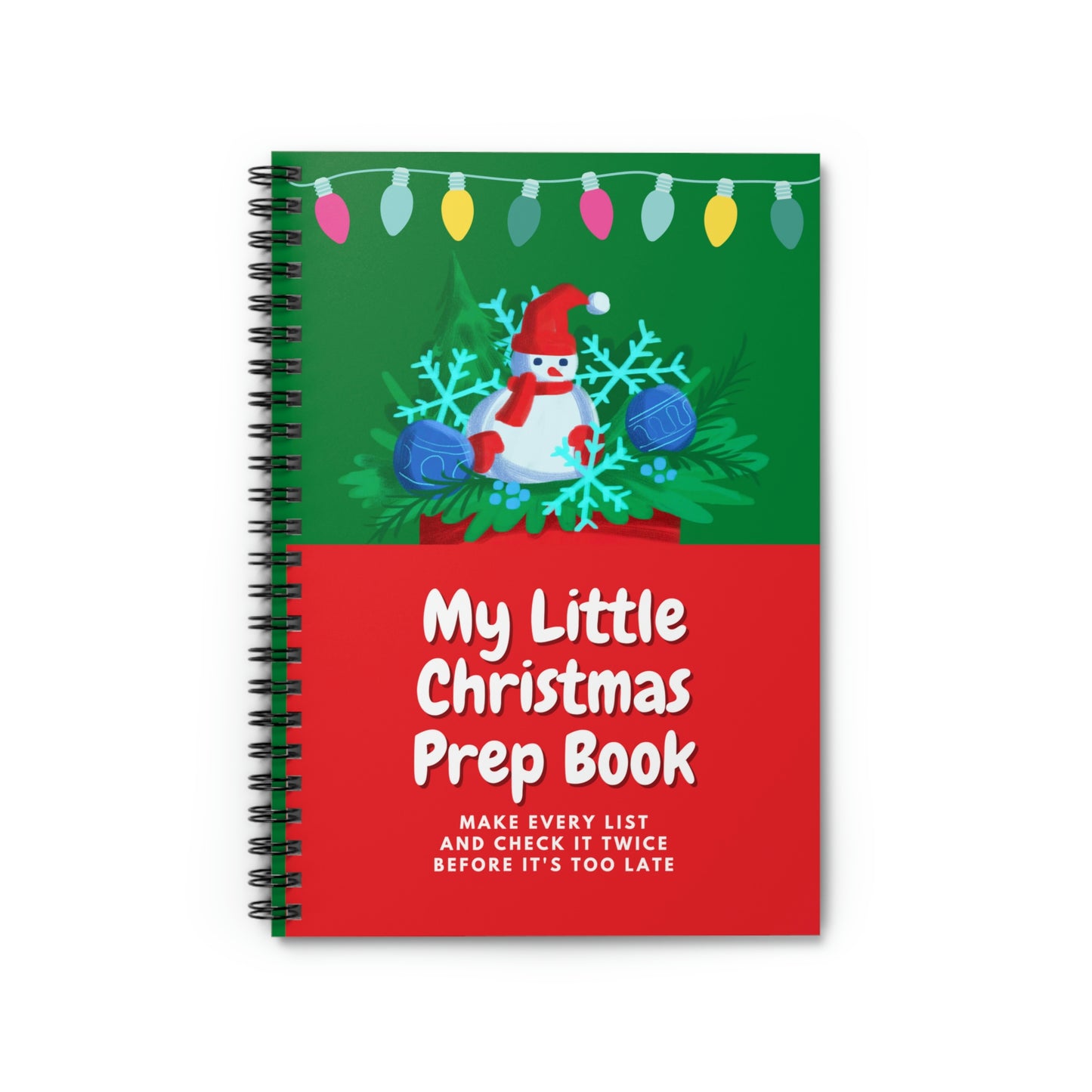 Christmas Planner Spiral Notebook - Ruled Line