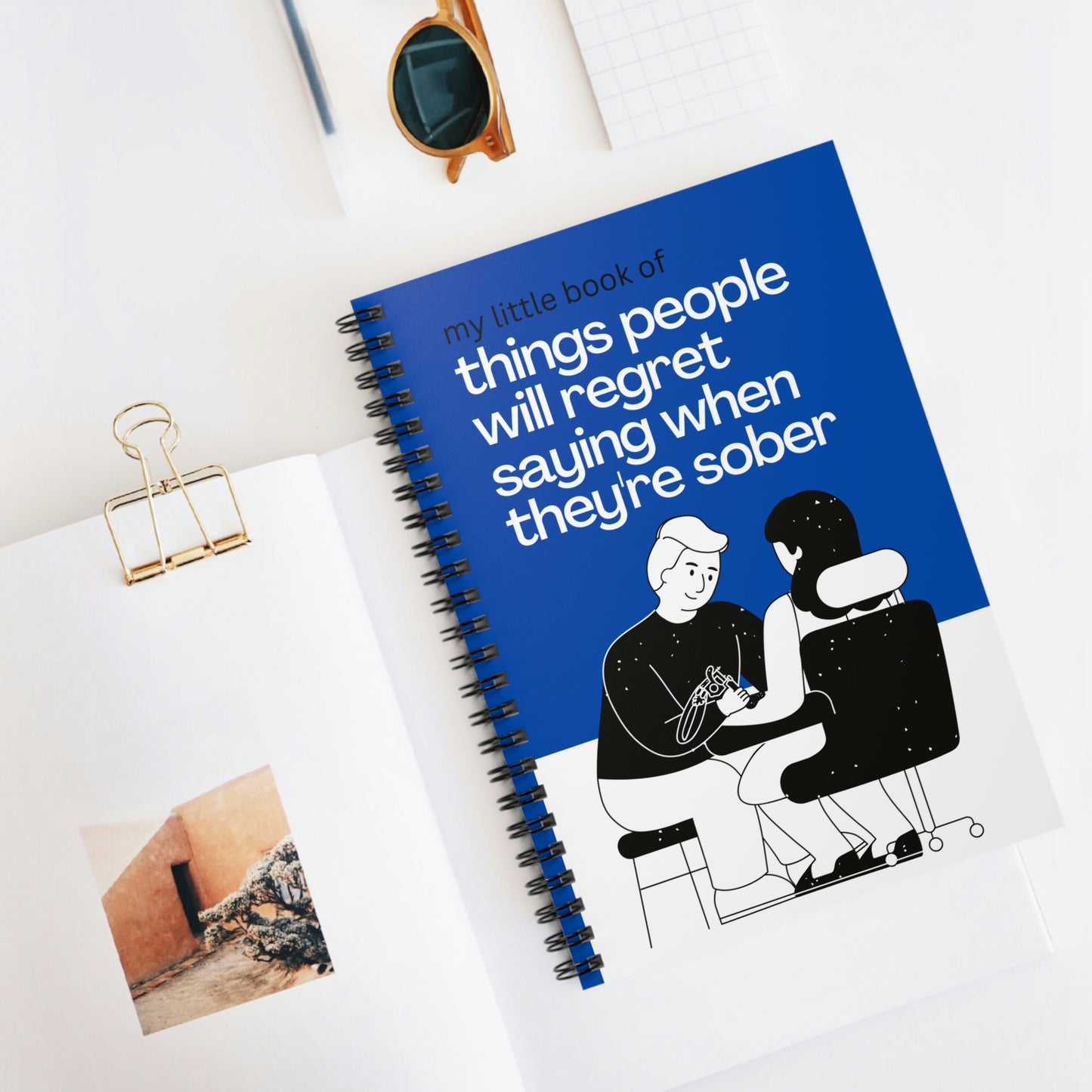 Sober Regrets Spiral Notebook - Ruled Line