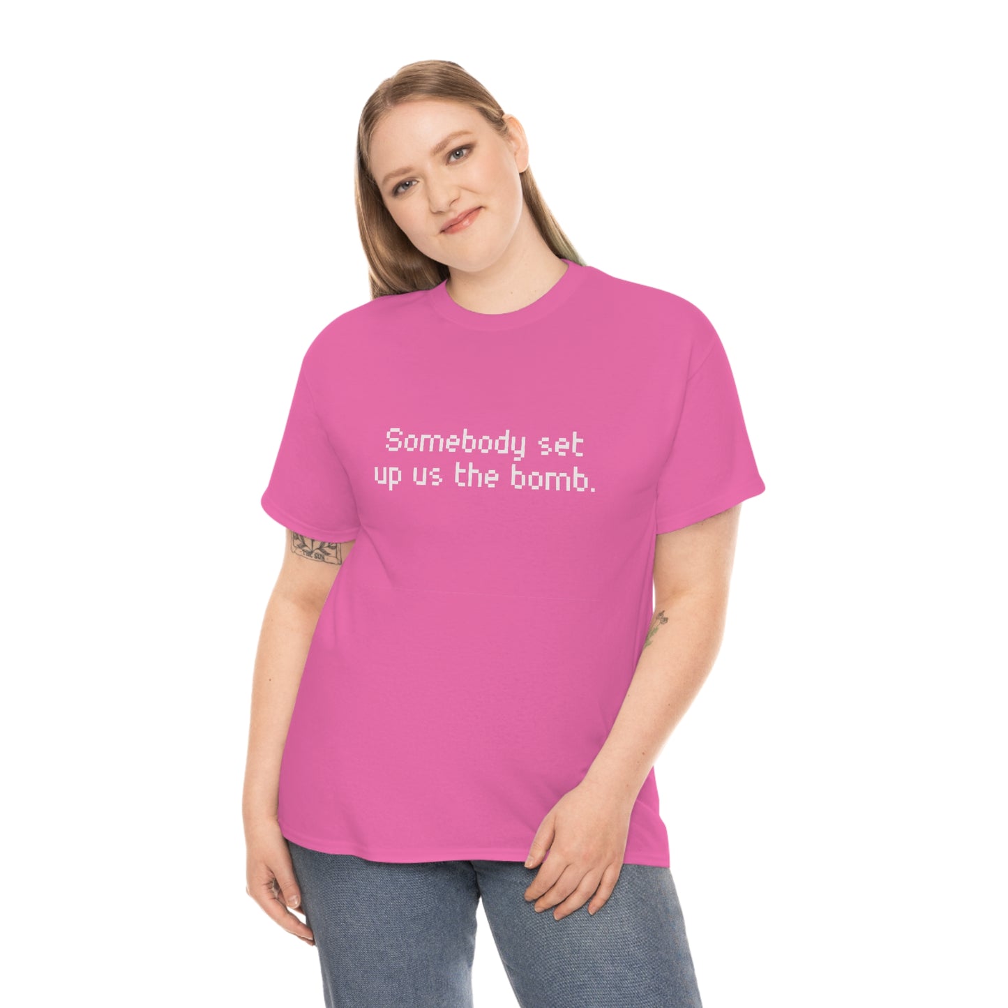 Set Up Us the Bomb Unisex Cotton T-shirt