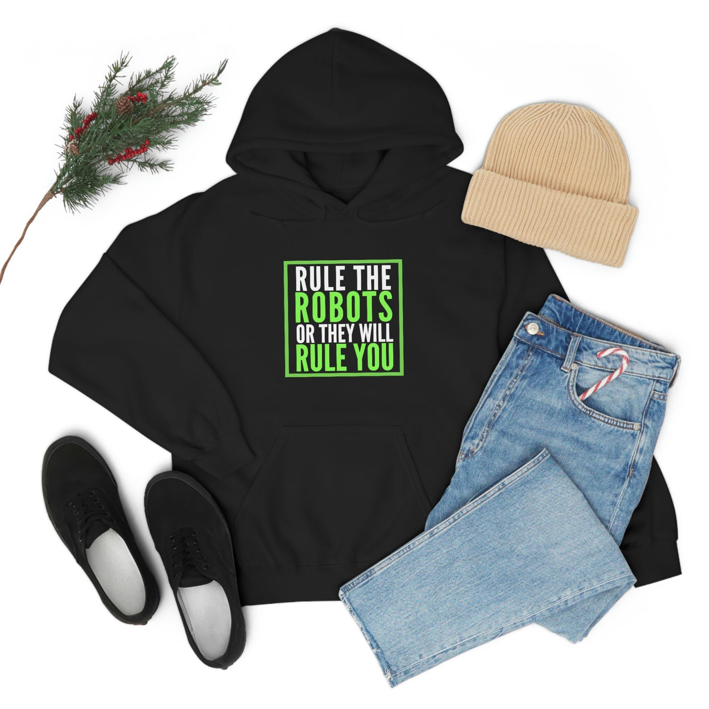 Rule the Robots Unisex Hooded Sweatshirt