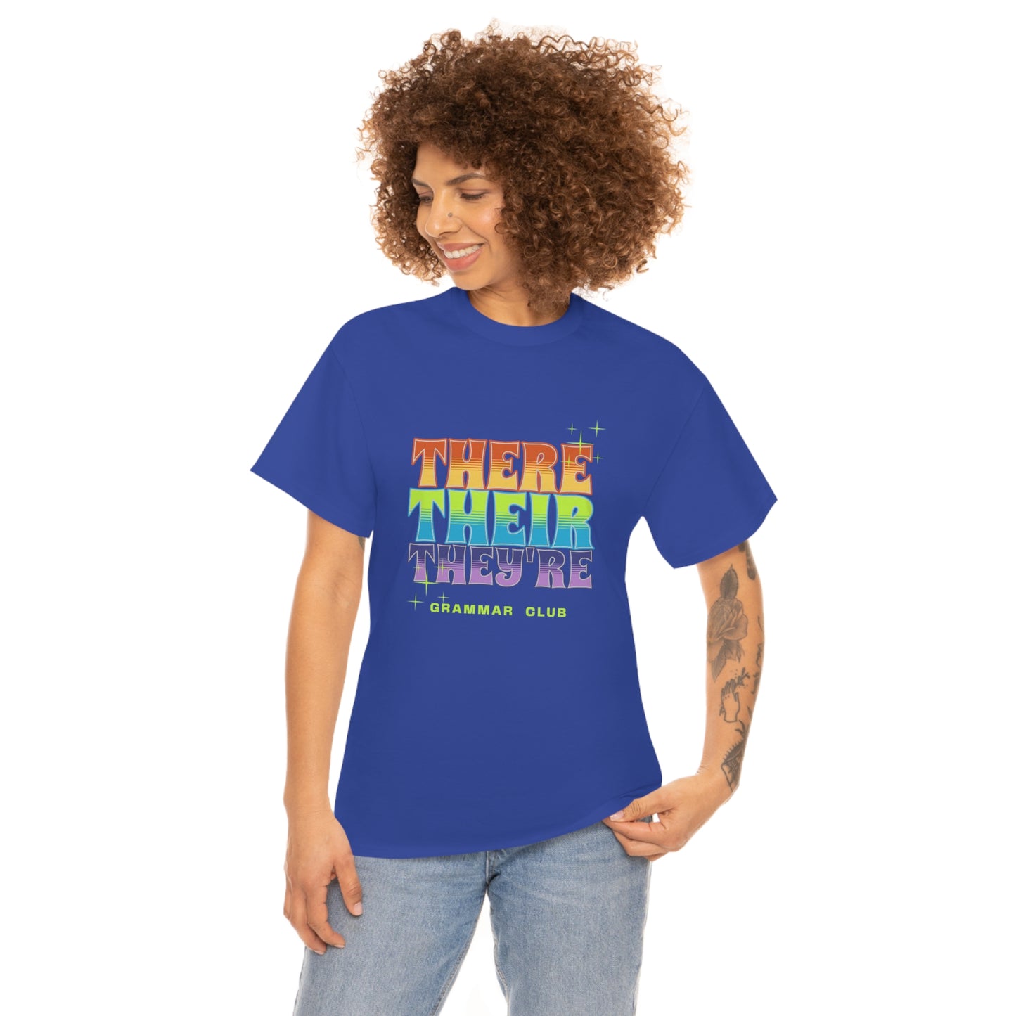 There Their They're Grammar Club Unisex Cotton T-shirt
