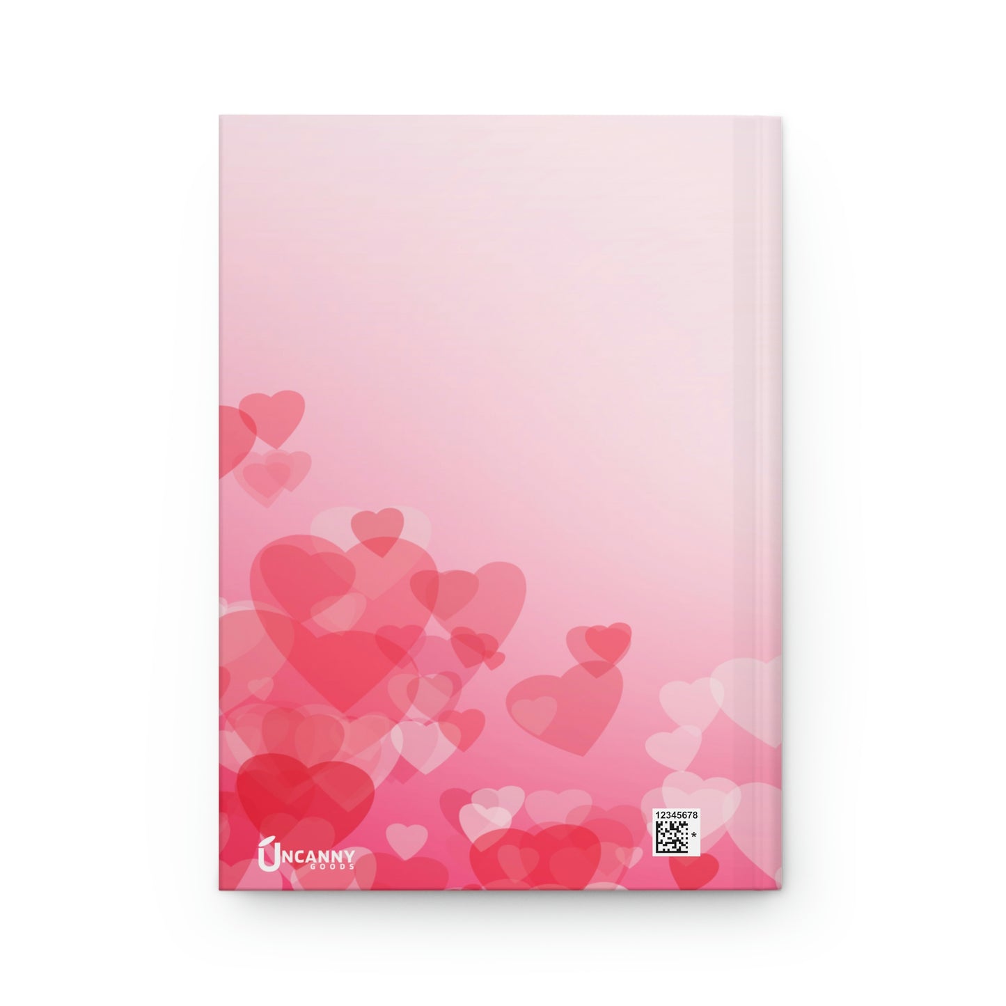 Pink Hearts Valentine Notebook Book Hardcover Journal Matte