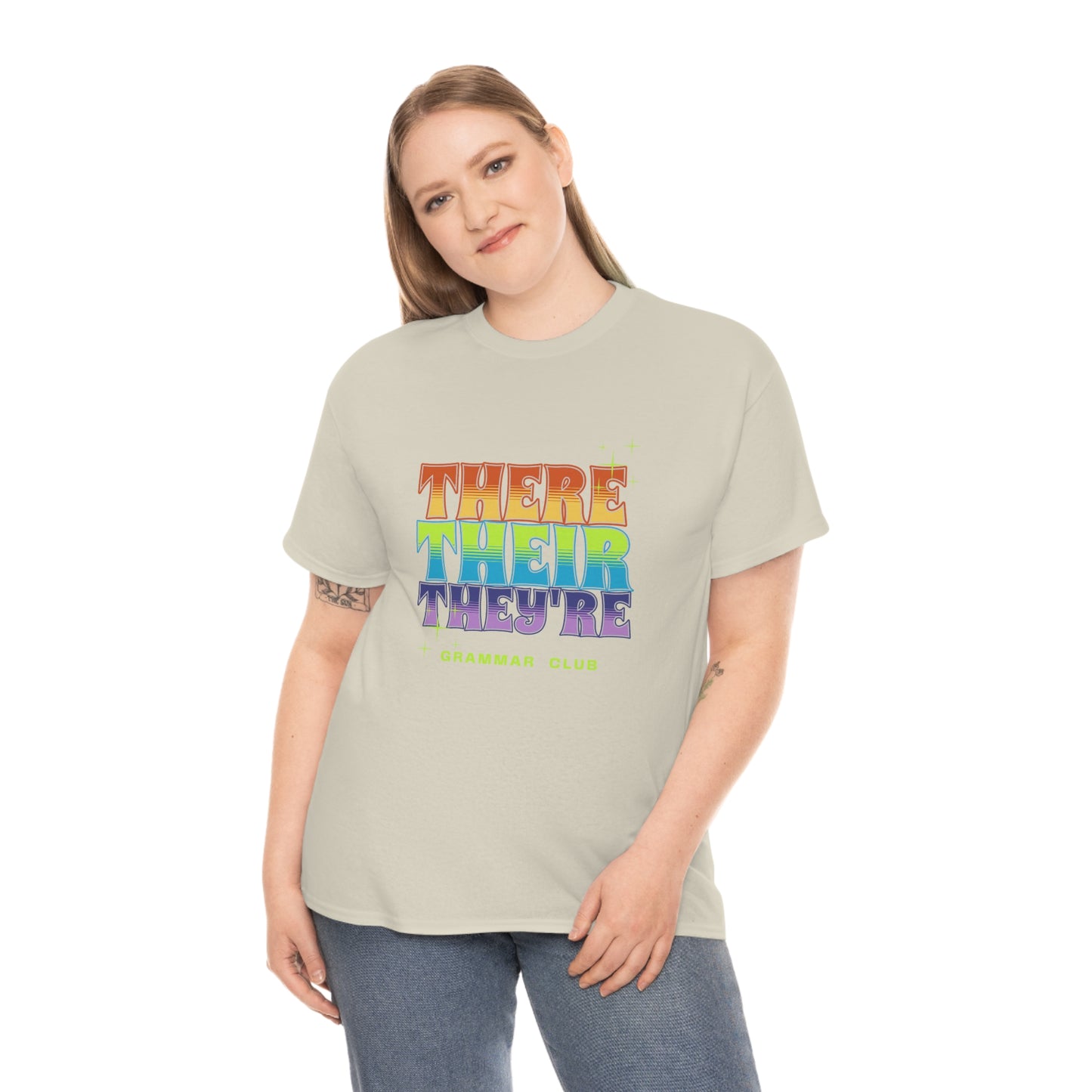 There Their They're Grammar Club Unisex Cotton T-shirt