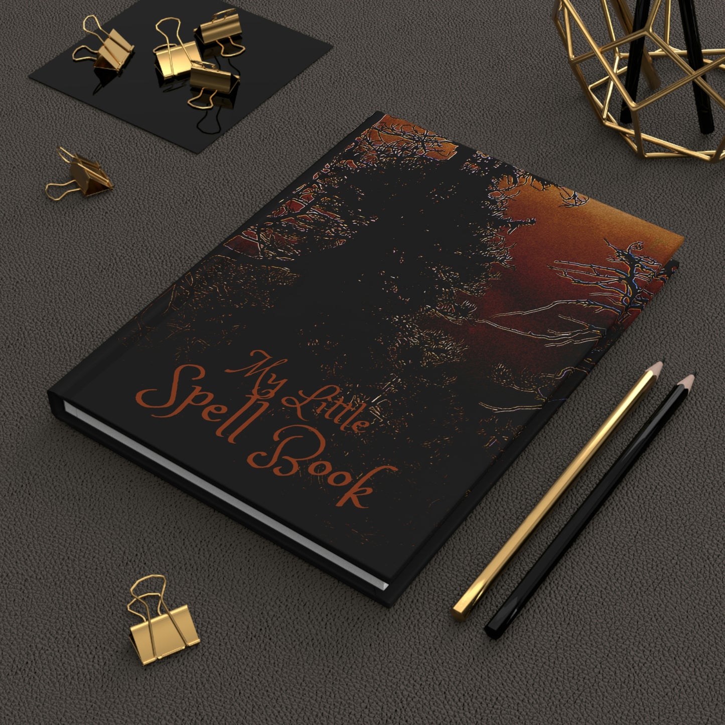 Dark Red Spell Book Hardcover Journal Matte