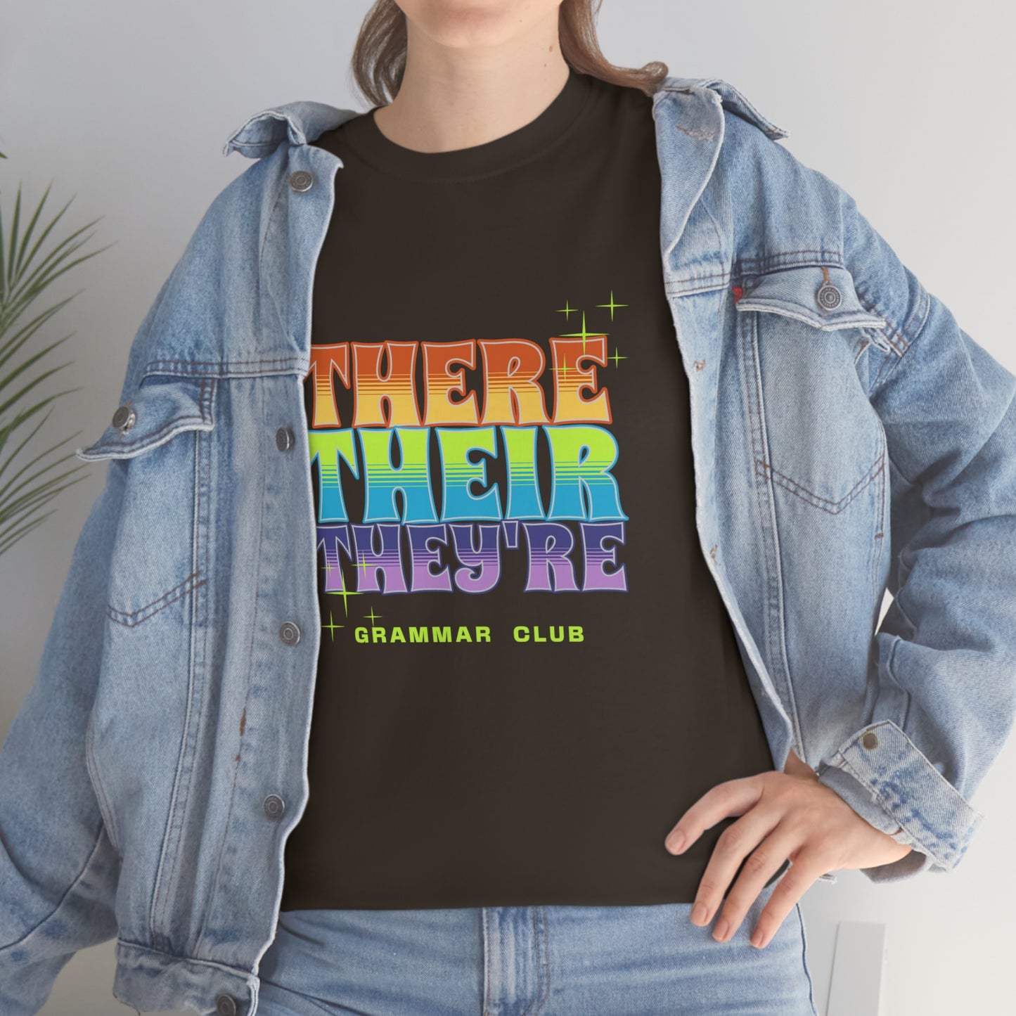 There Their They're Grammar Club Unisex Cotton T-shirt