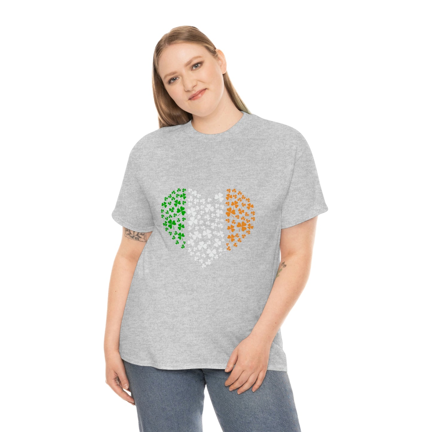 Irish Flag Hearts Unisex Cotton T-shirt