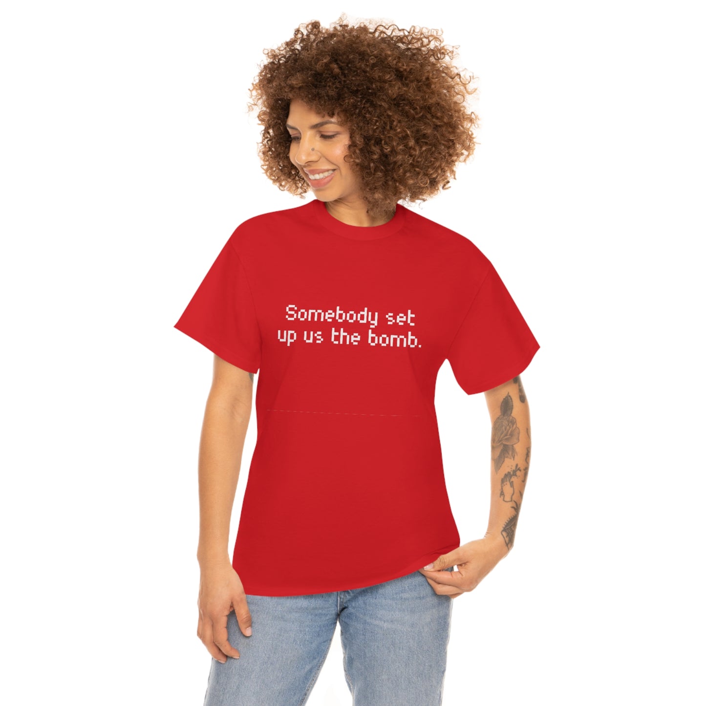 Set Up Us the Bomb Unisex Cotton T-shirt