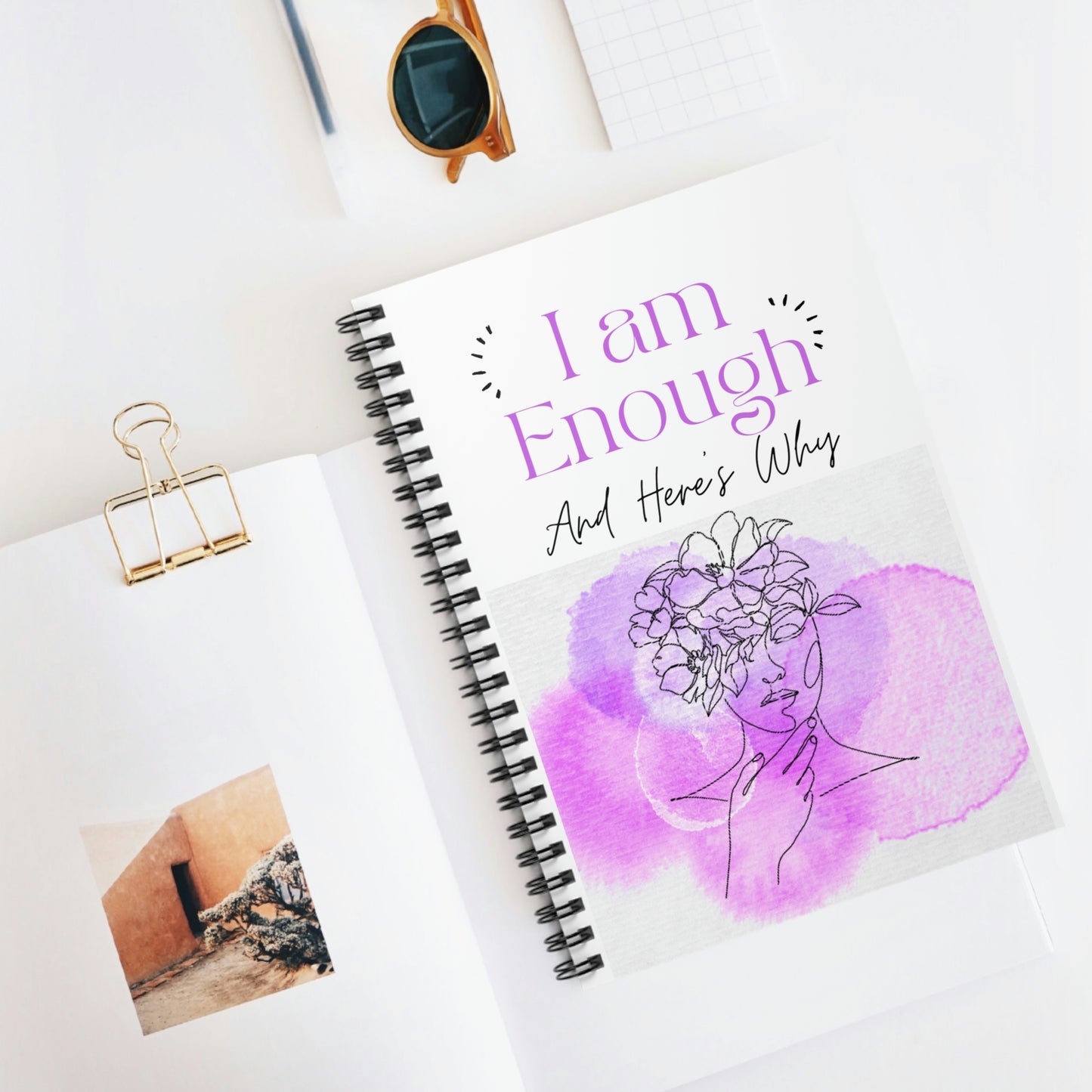 I Am Enough Spiral Notebook - Ruled Line
