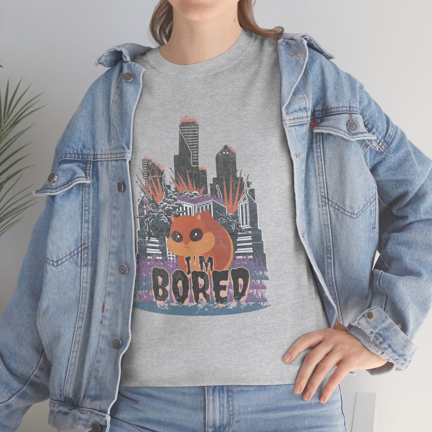 Bored Squirrel Unisex Cotton T-shirt