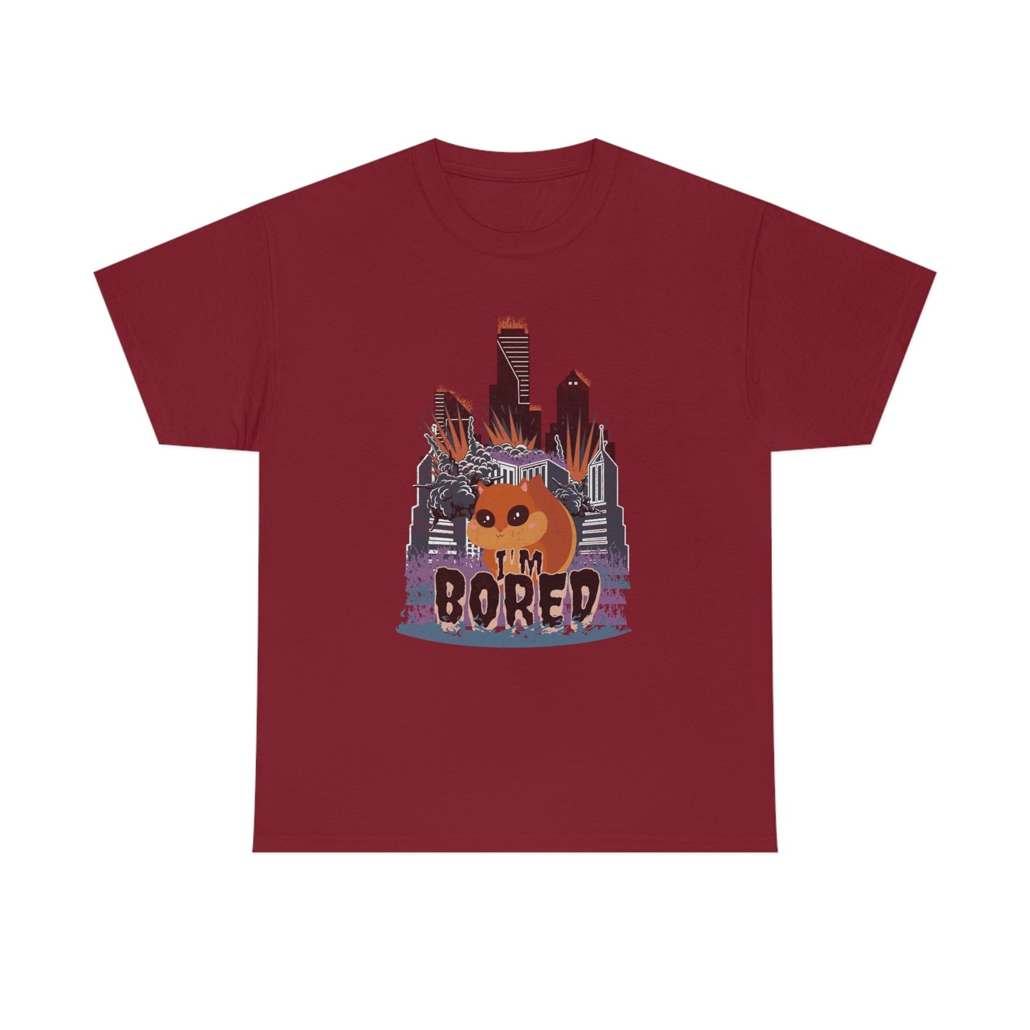 Bored Squirrel Unisex Cotton T-shirt