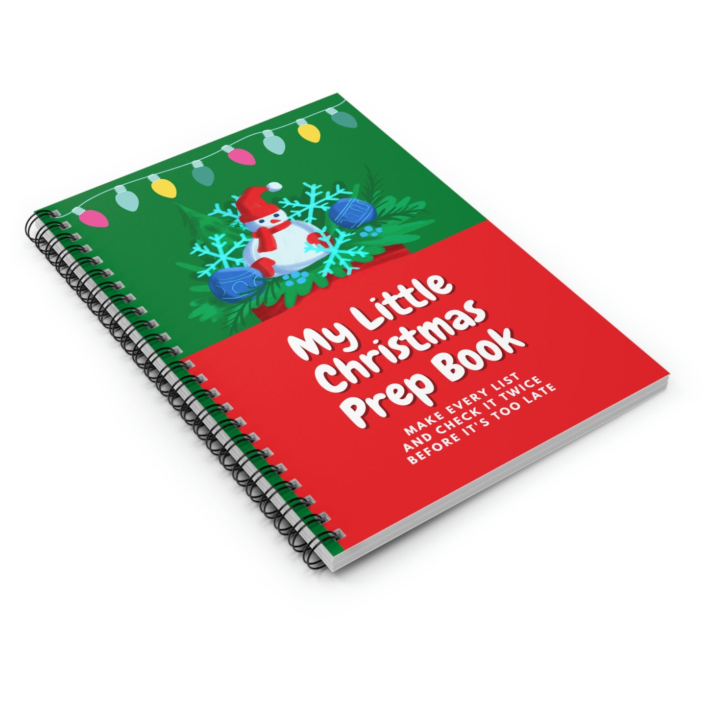 Christmas Planner Spiral Notebook - Ruled Line