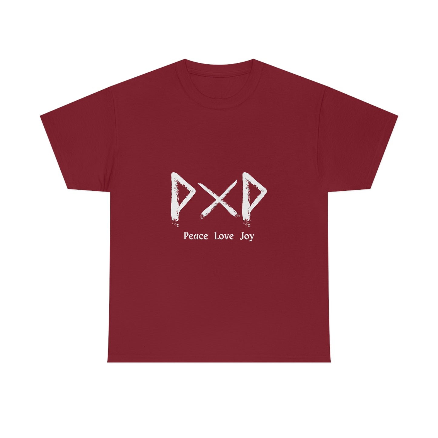 Peace Love Joy Dark Unisex Cotton T-shirt