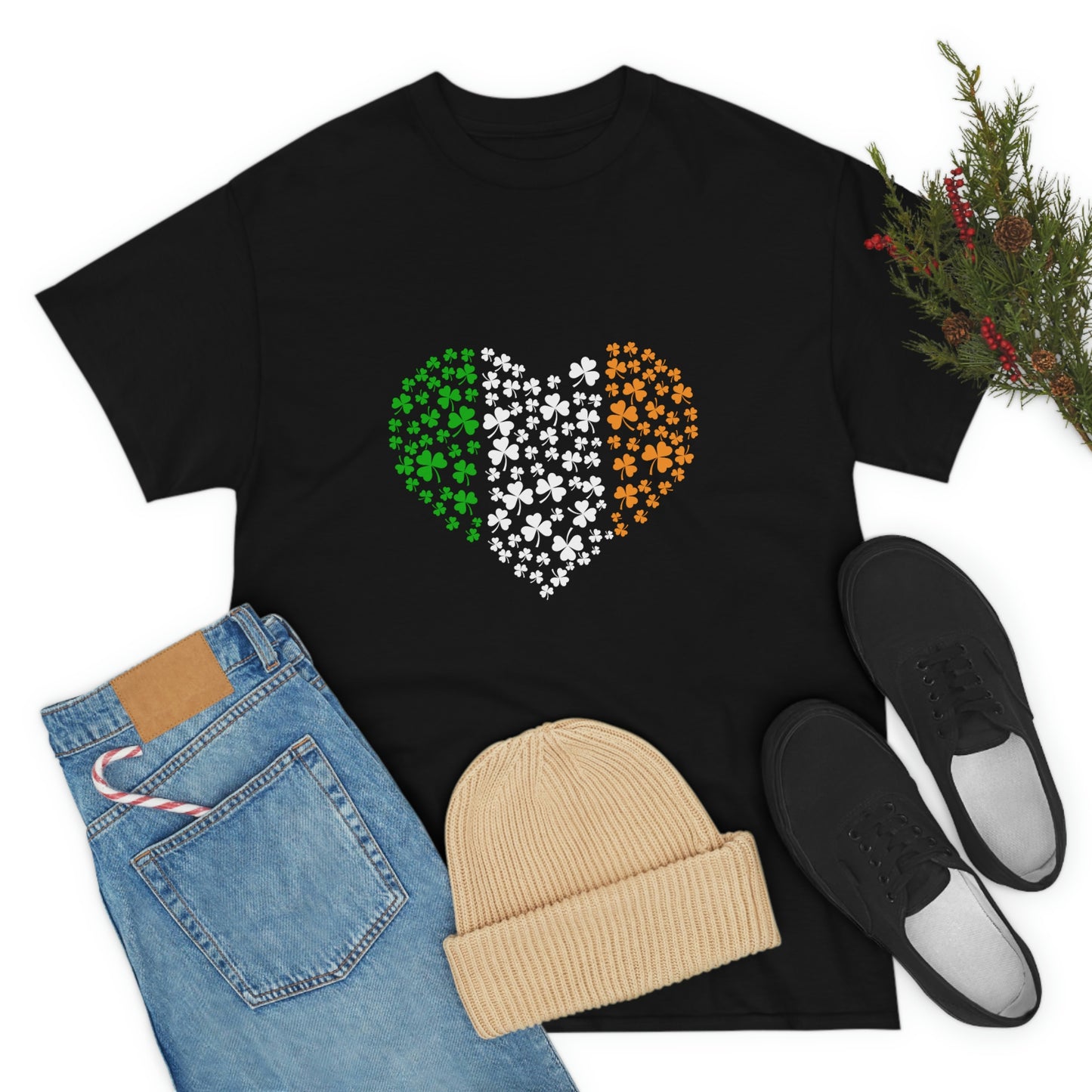 Irish Flag Hearts Unisex Cotton T-shirt