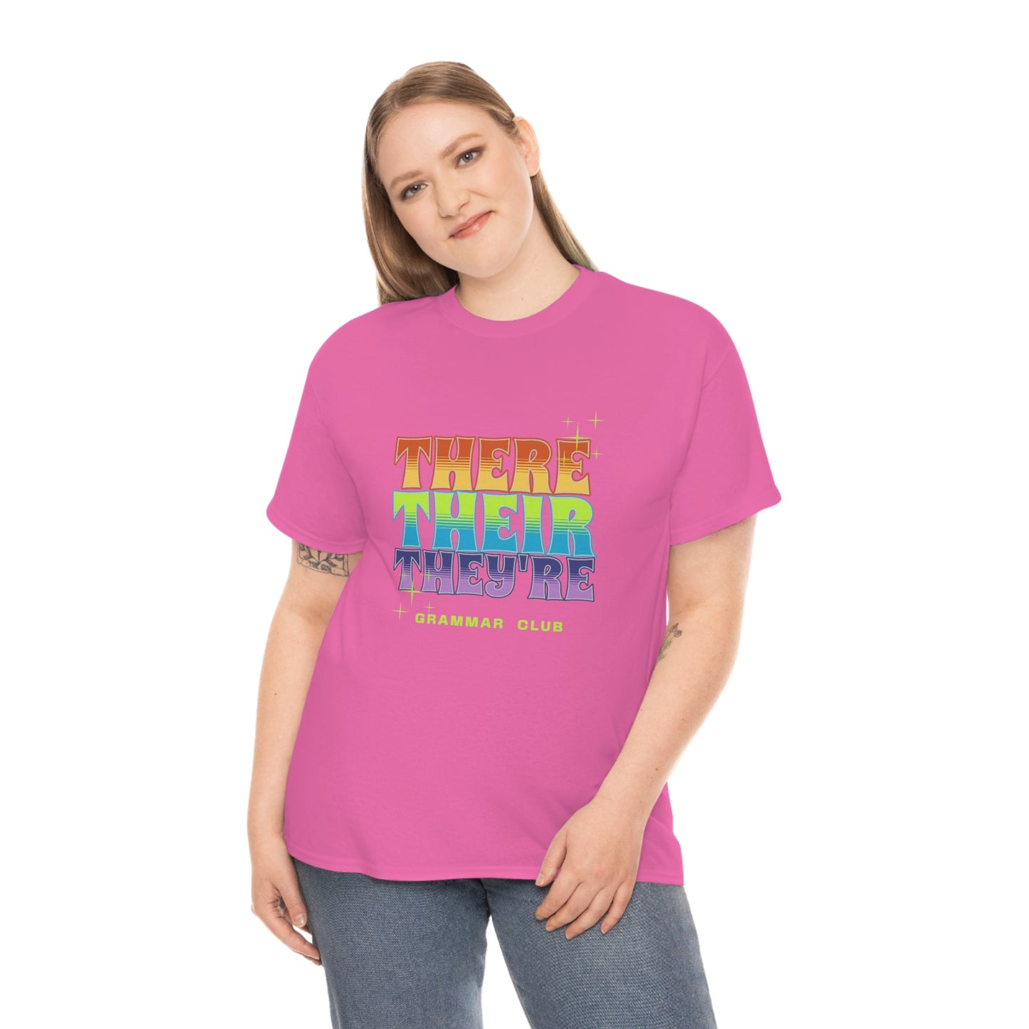 There Their They're Grammar Club Unisex Cotton T-shirt