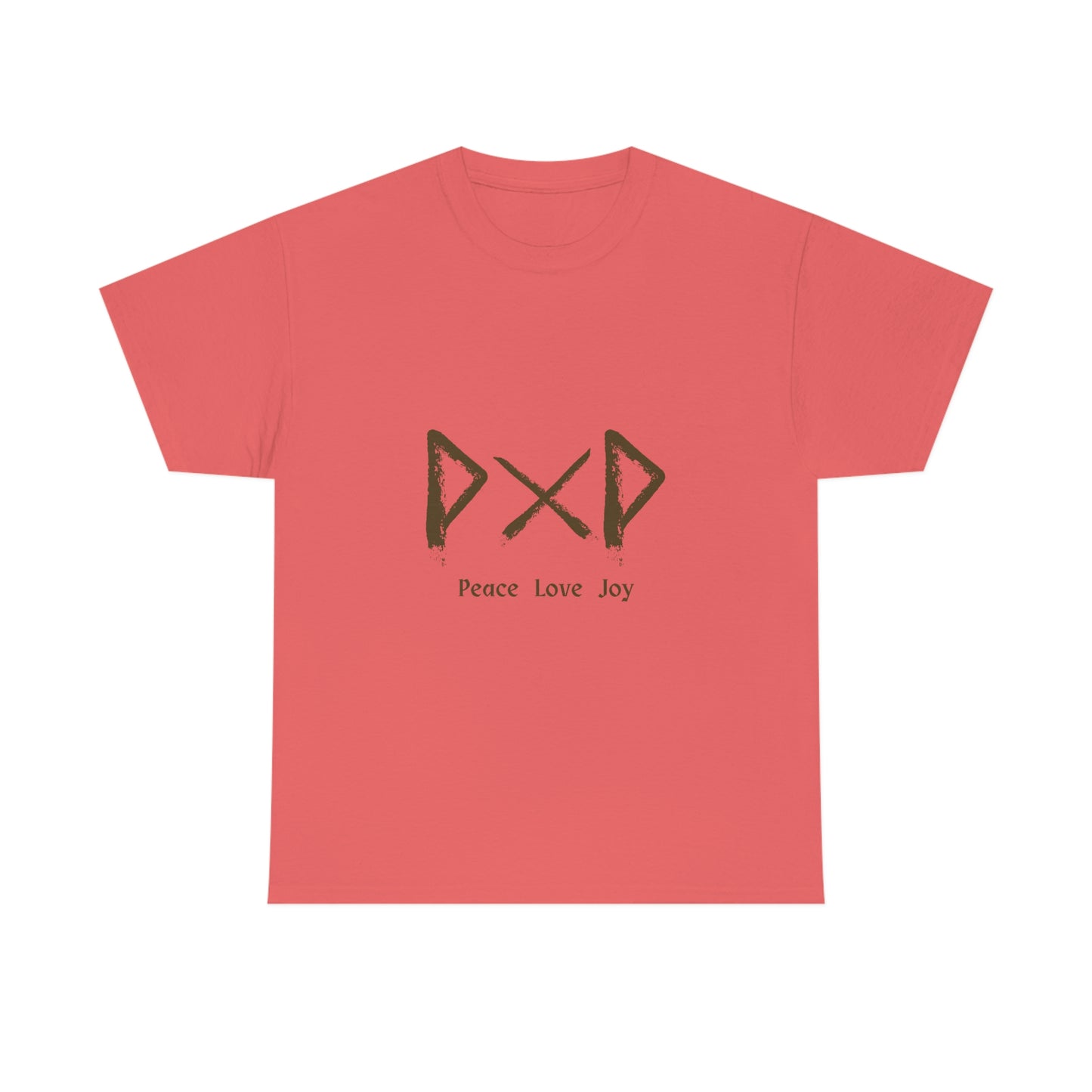 Peace Love Joy Runes Light Unisex Cotton T-shirt