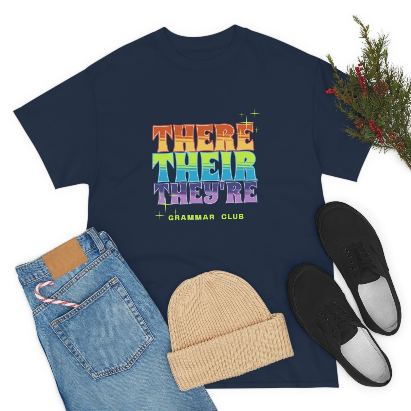 There Their They're Grammar Club Unisex Cotton T-shirt